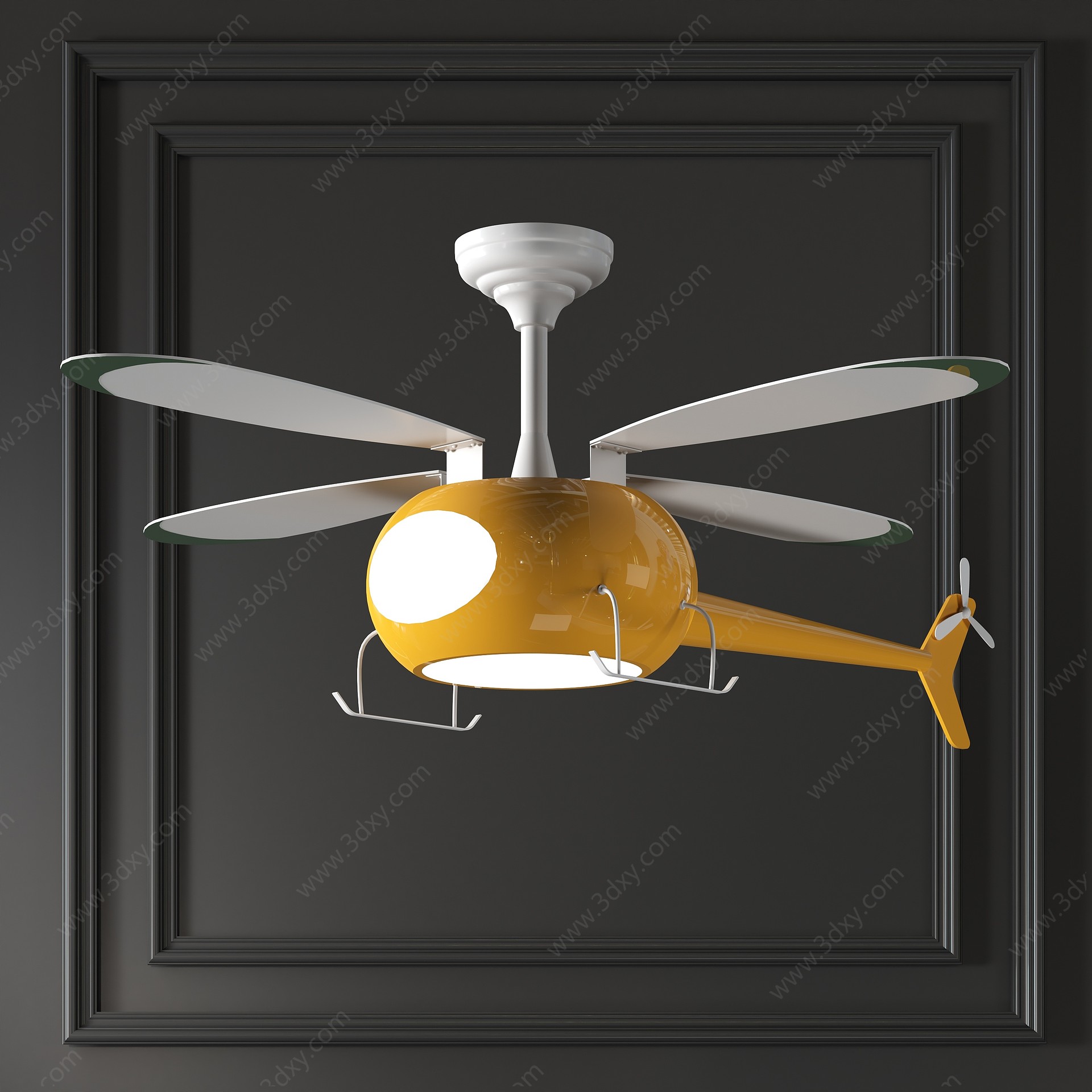 现代飞机吊灯3D模型