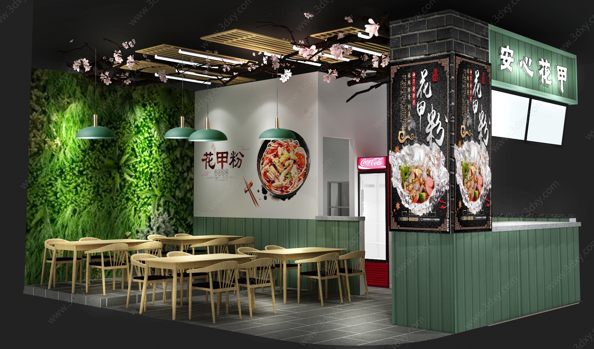 现代小吃店餐厅3D模型