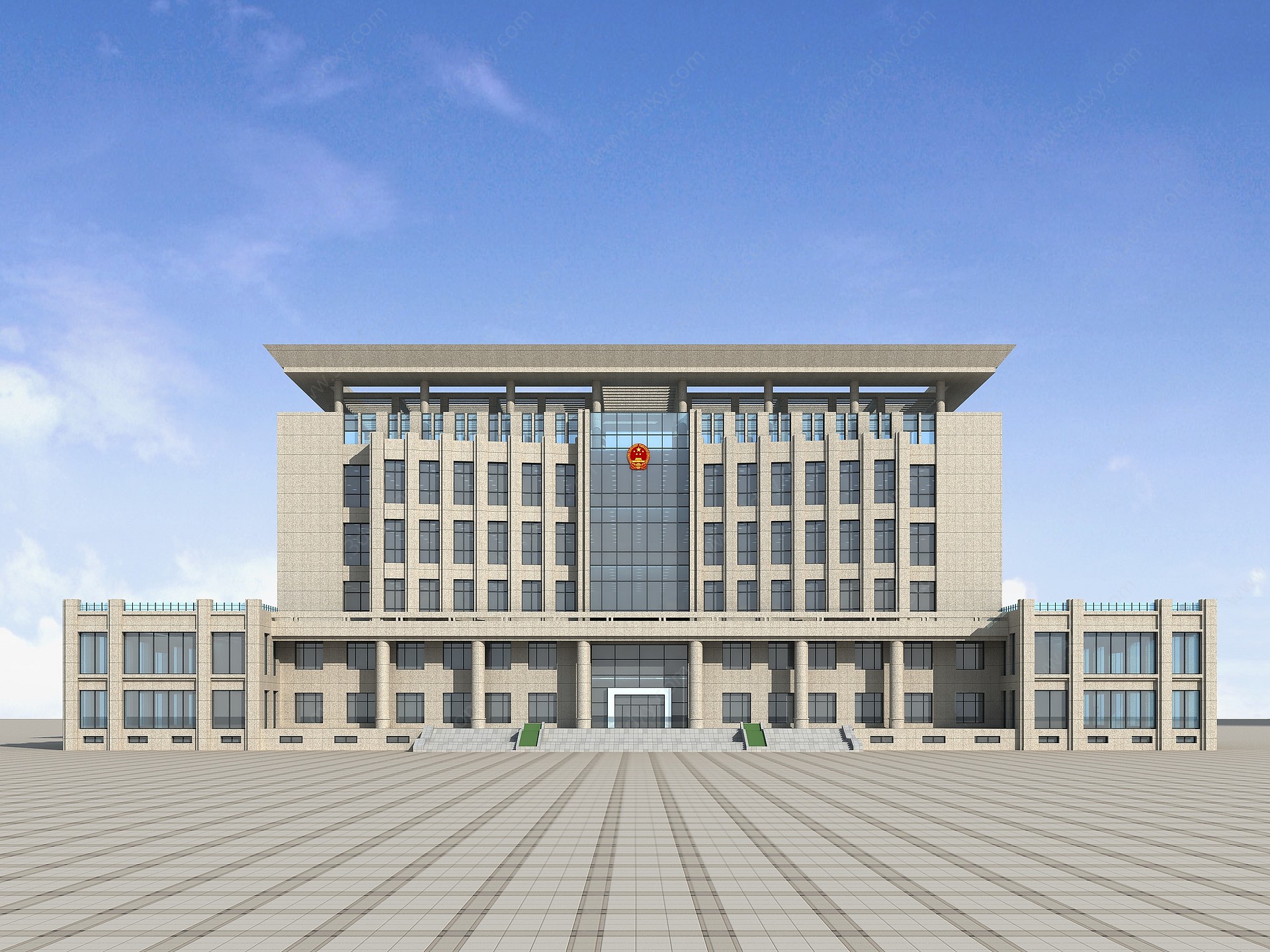 现代办公楼公安局办公楼3D模型