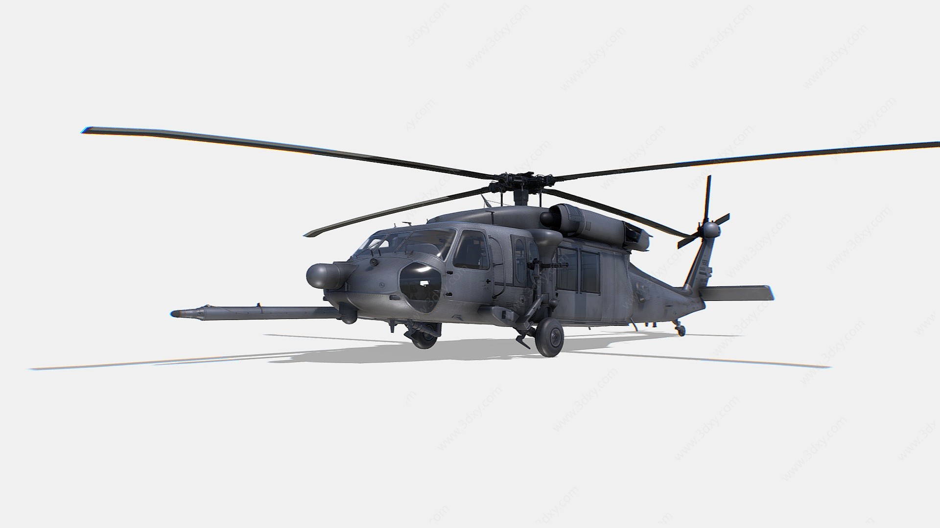 现代黑鹰直升机3D模型