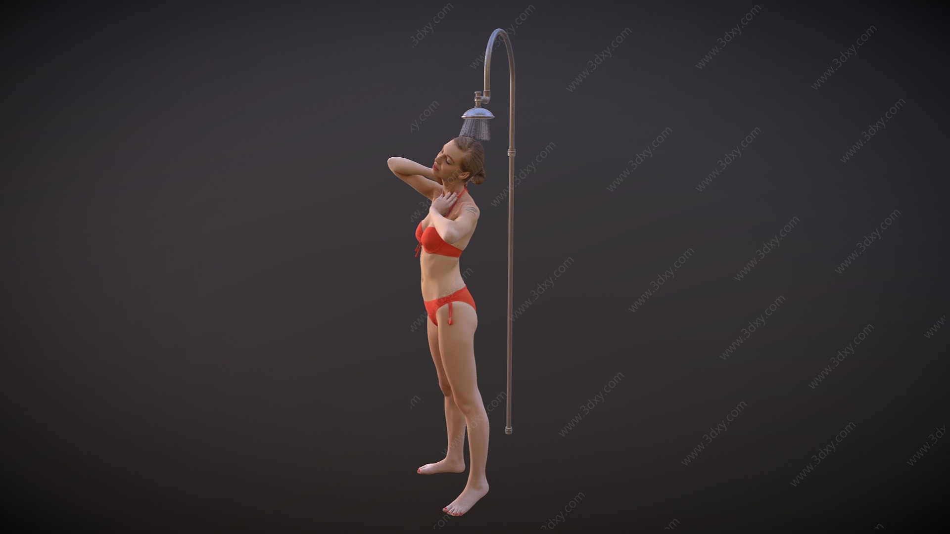 洗澡女人3D模型