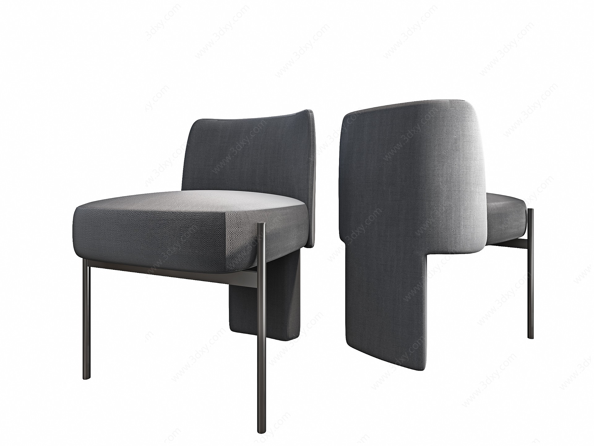 现代餐椅单椅3D模型
