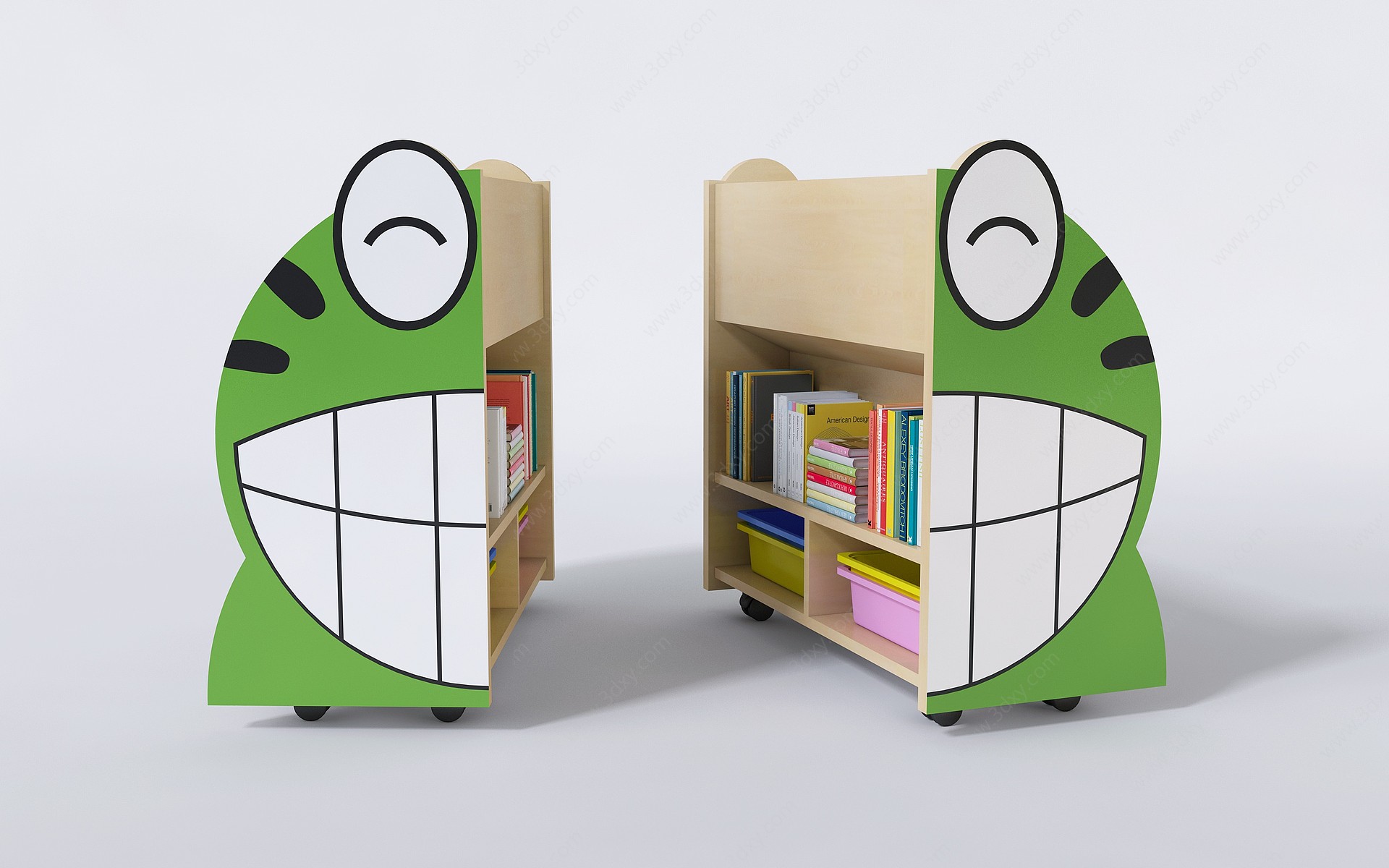 现代风格儿童书架3D模型