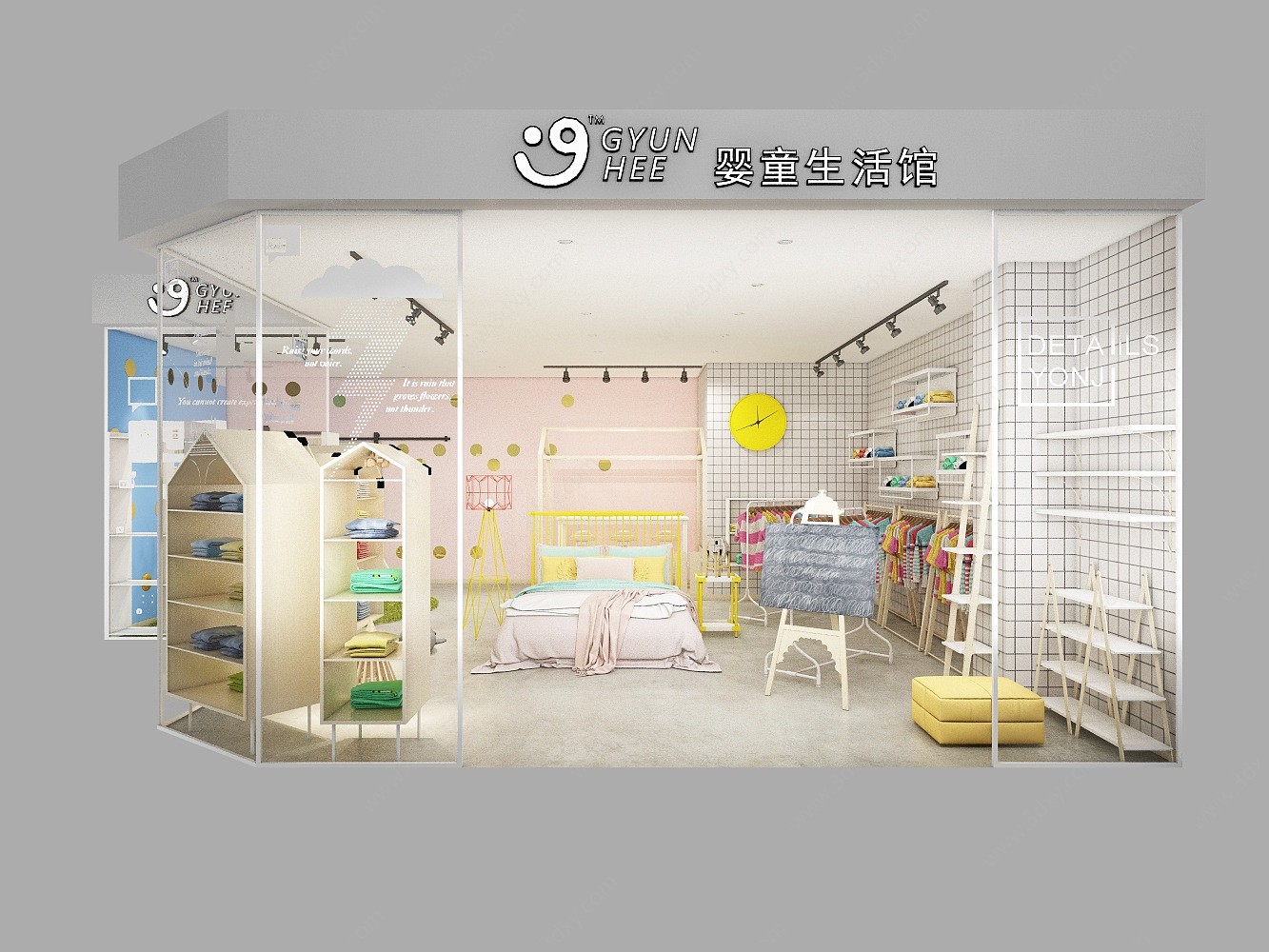 现代儿童母婴店玩具3D模型