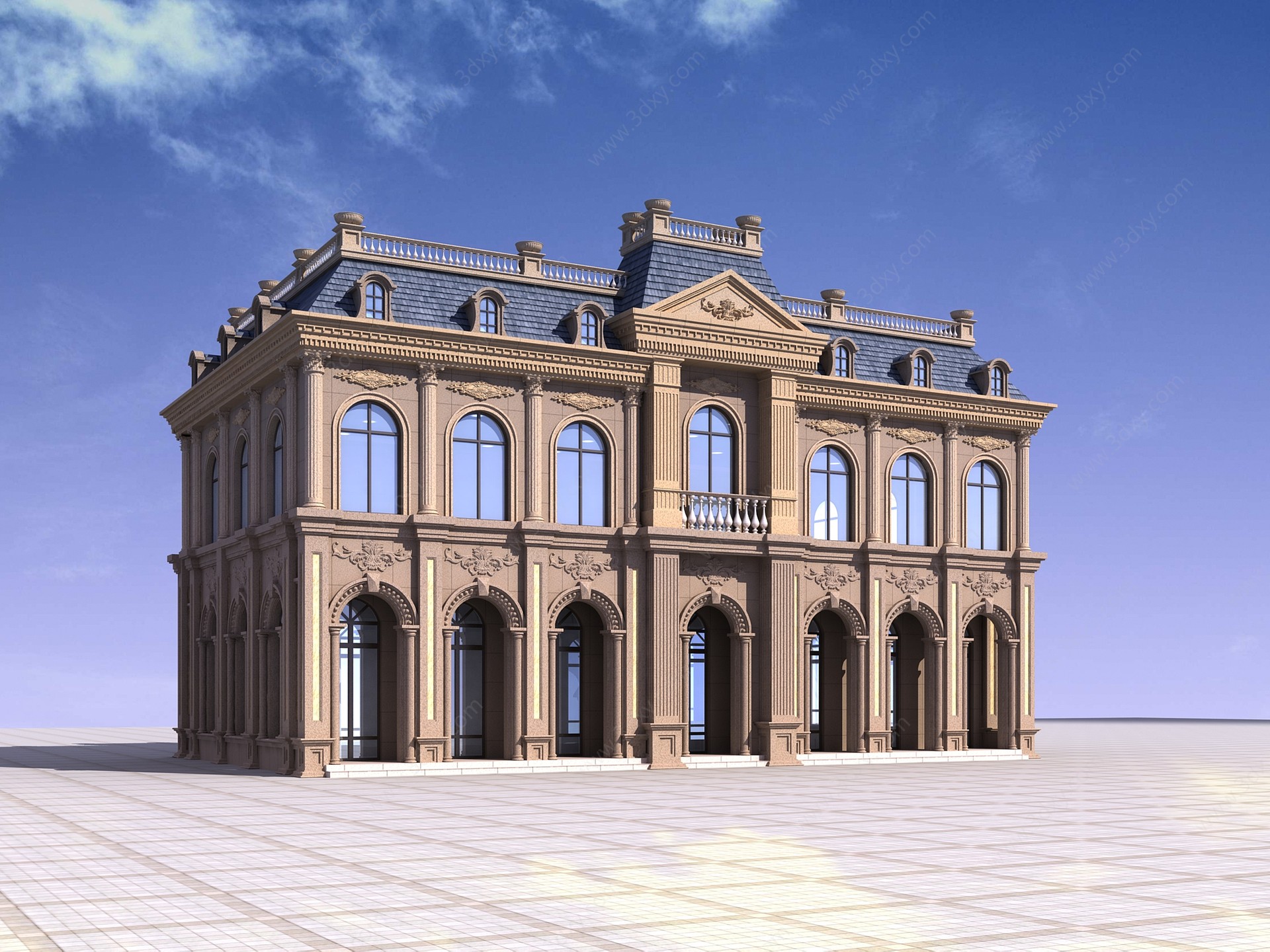 欧式别墅会所3D模型