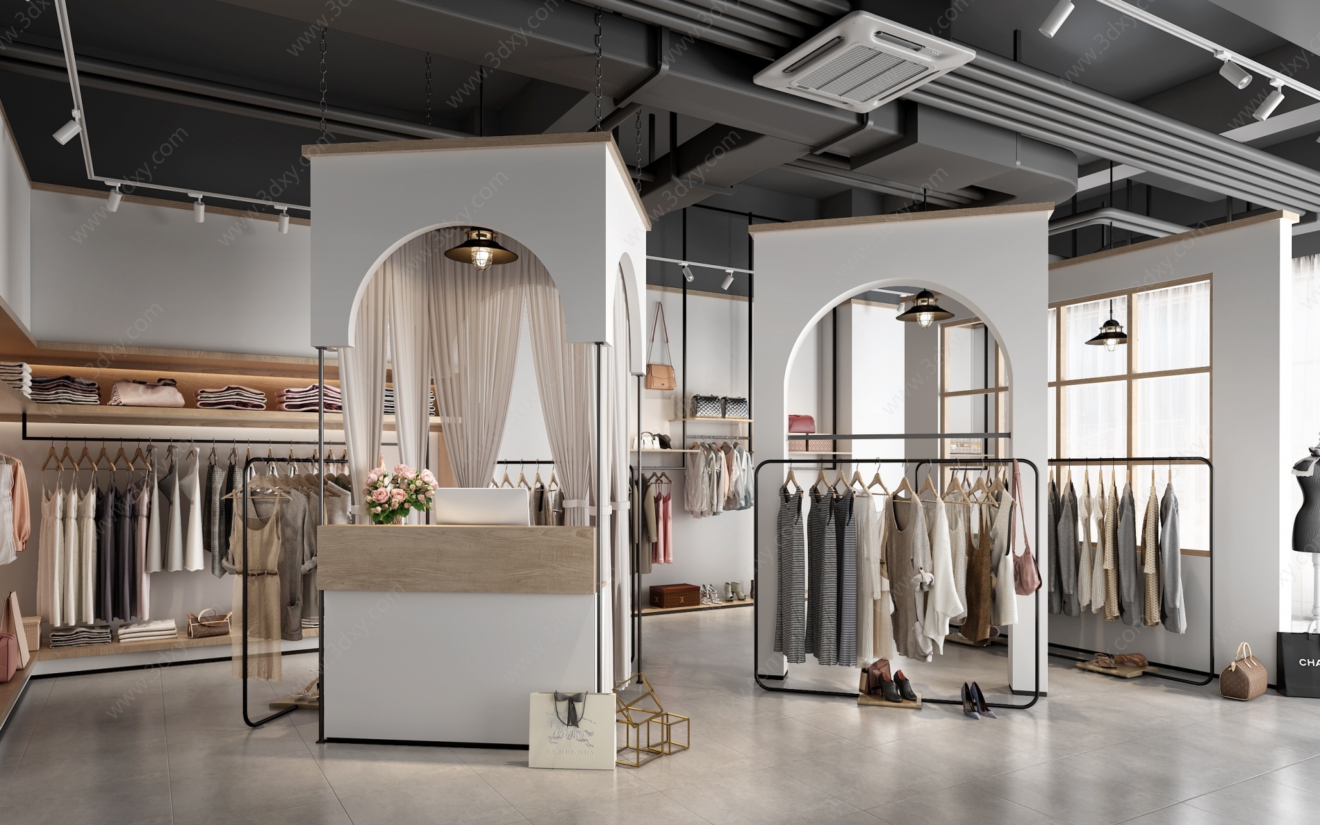 现代服装店女装店3D模型