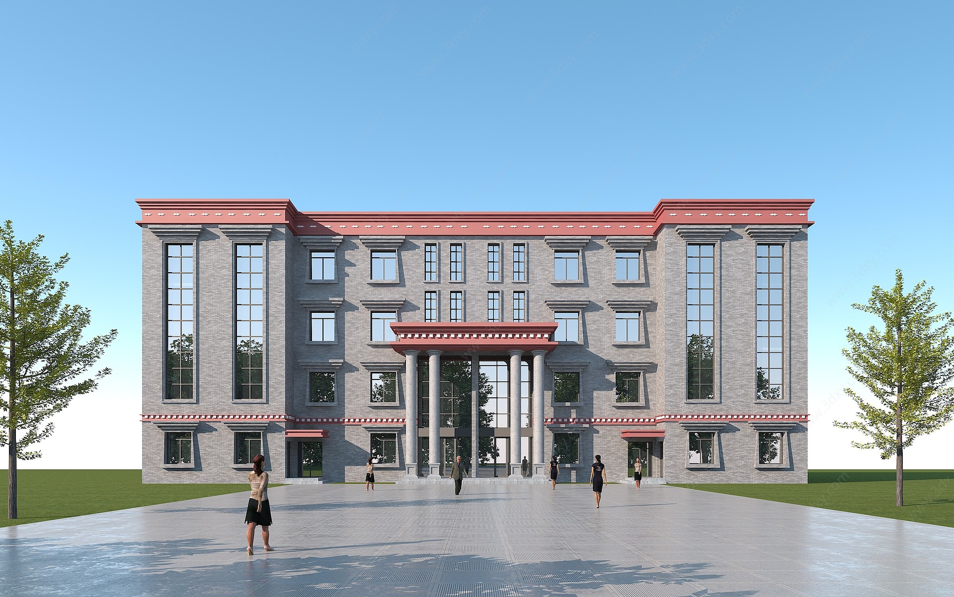 现代行政办公楼3D模型