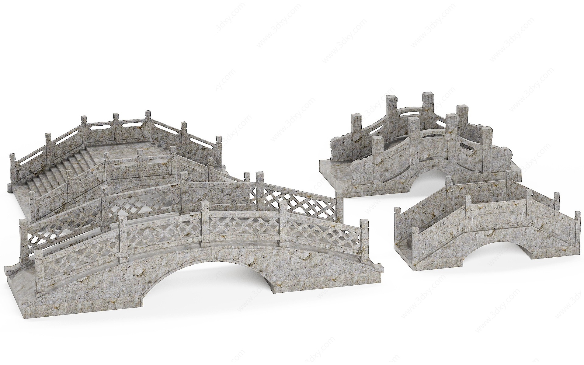 中式石桥3D模型