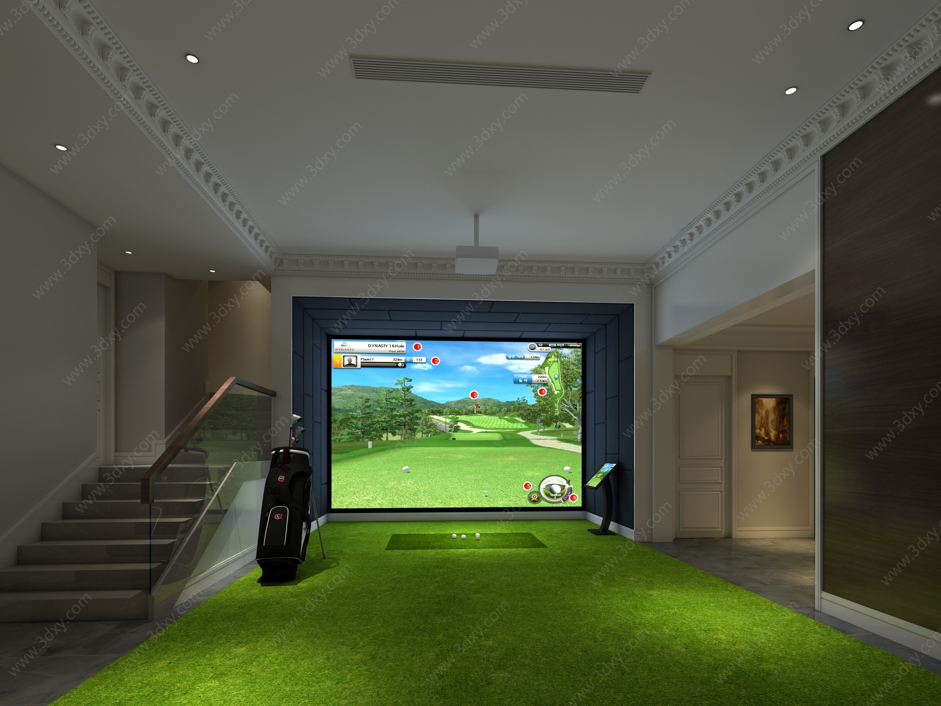 北欧娱乐虚拟高尔夫体验3D模型
