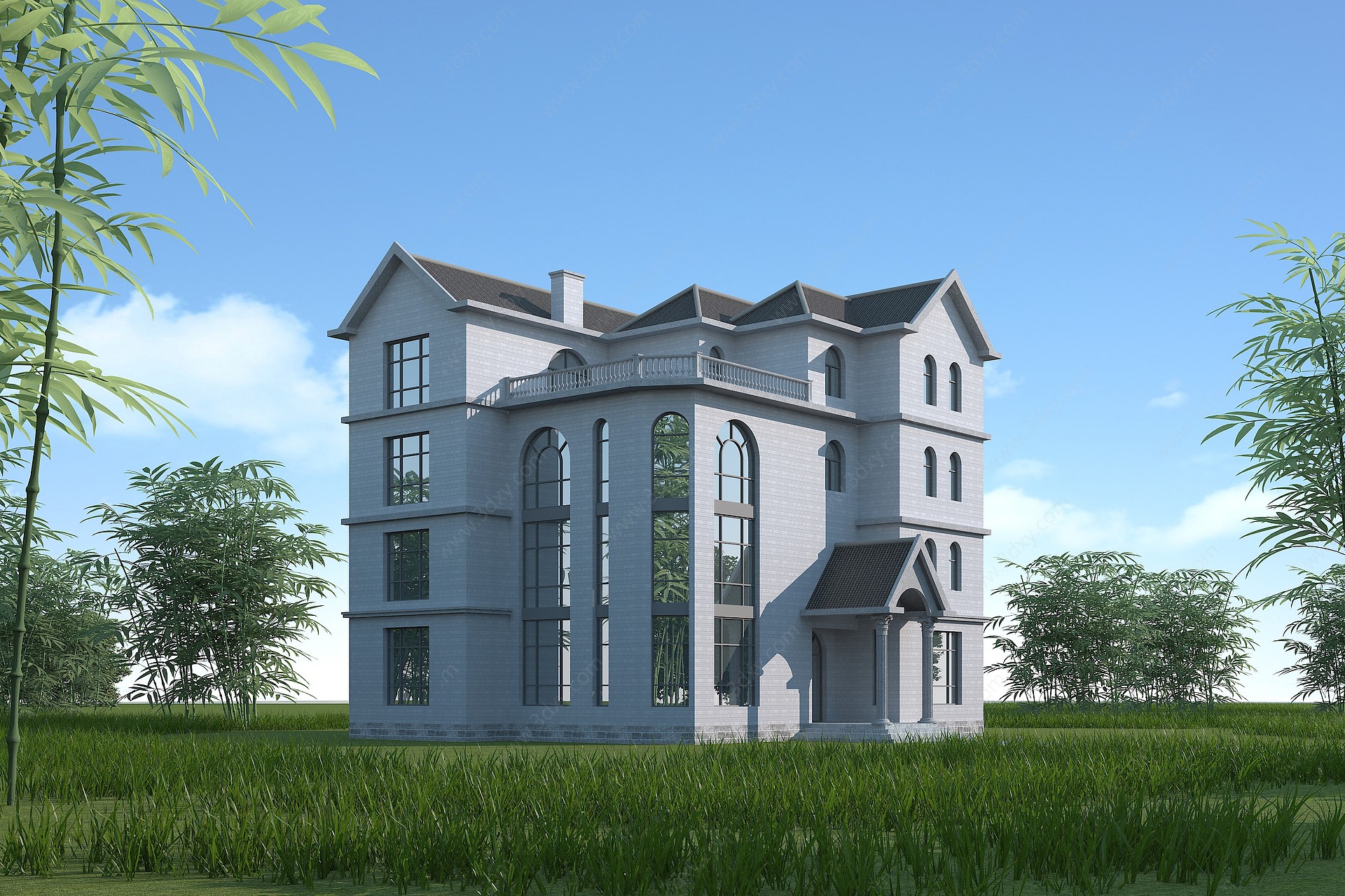 欧式风格别墅3D模型