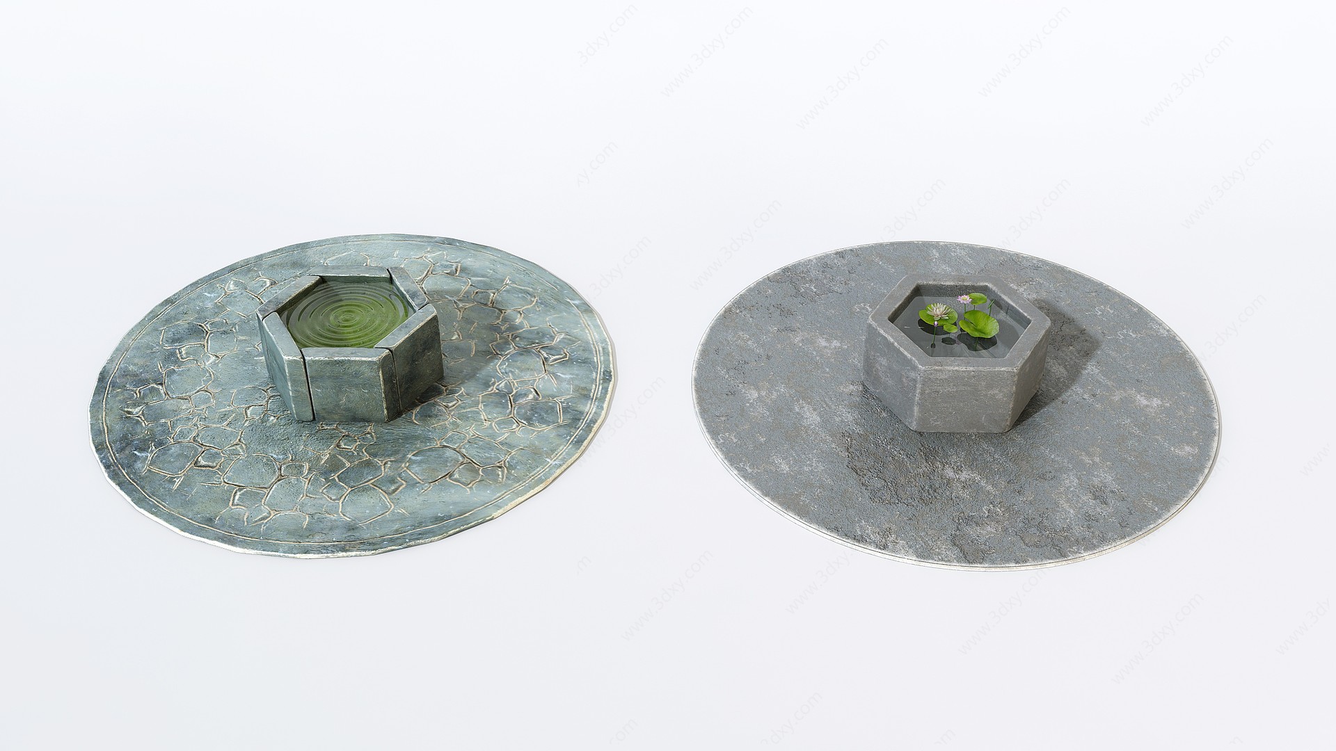 新中式花园古井3D模型