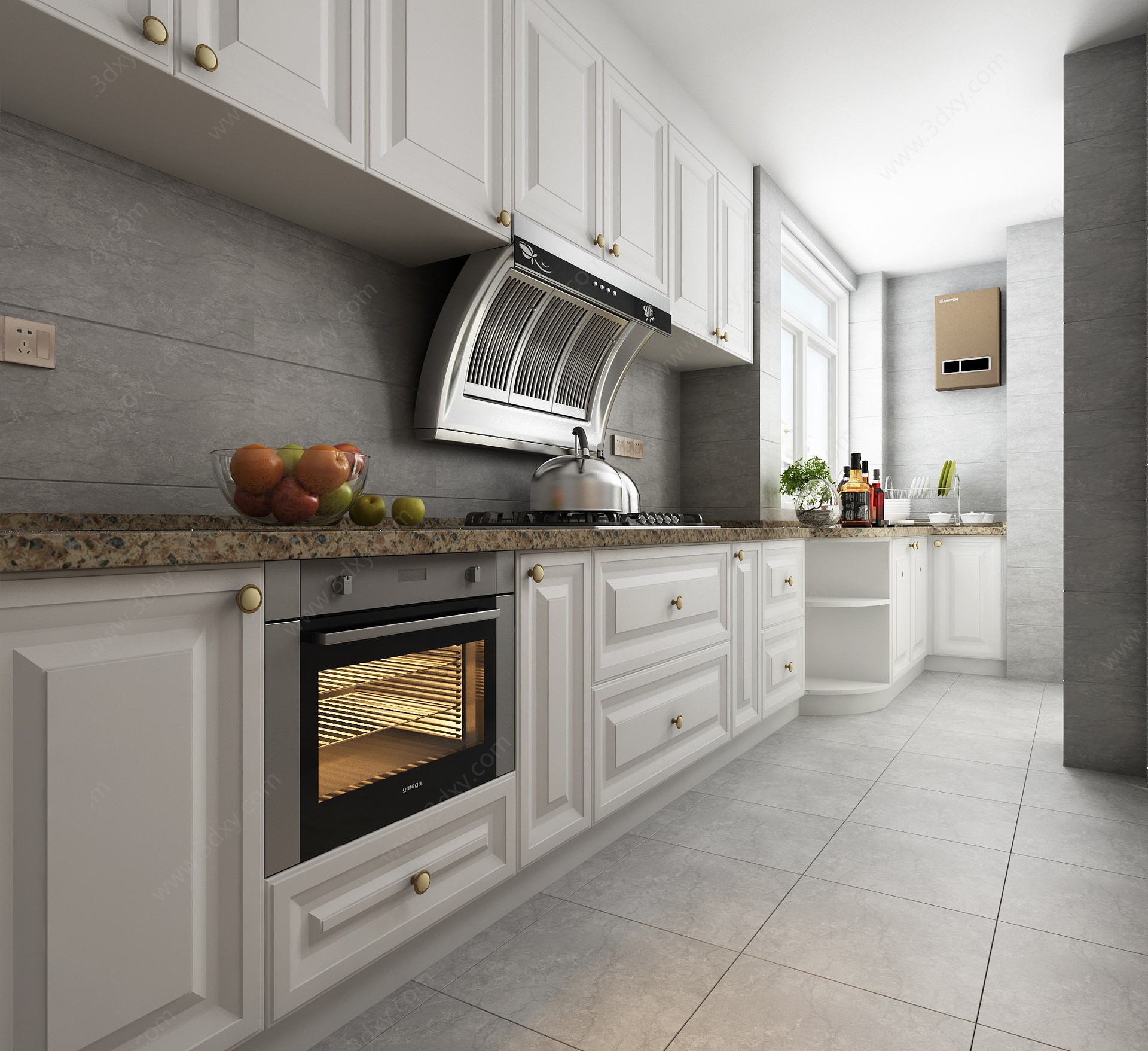 现代风格厨房橱柜橱具3D模型