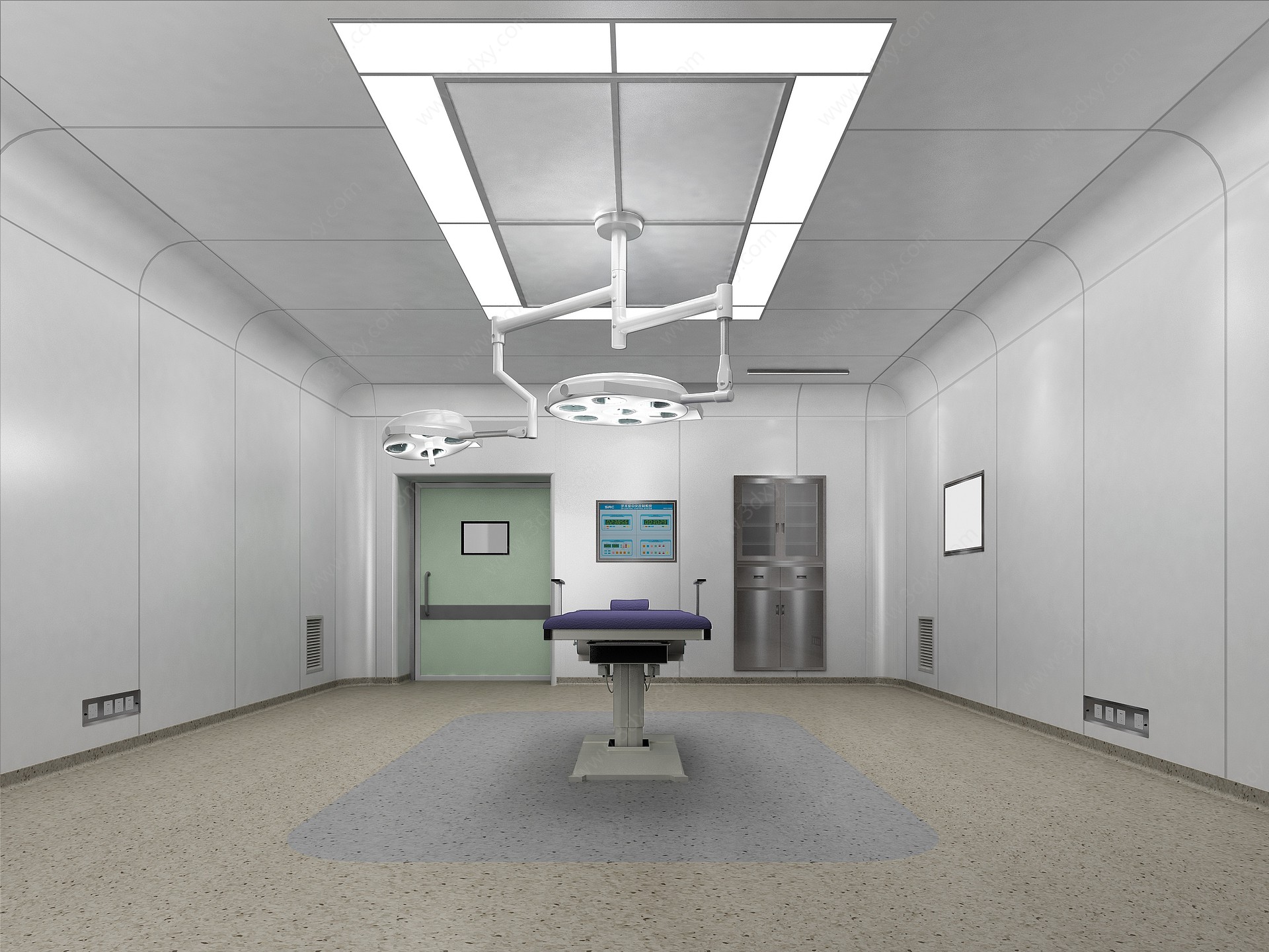 美容院医疗手术室手术台3D模型