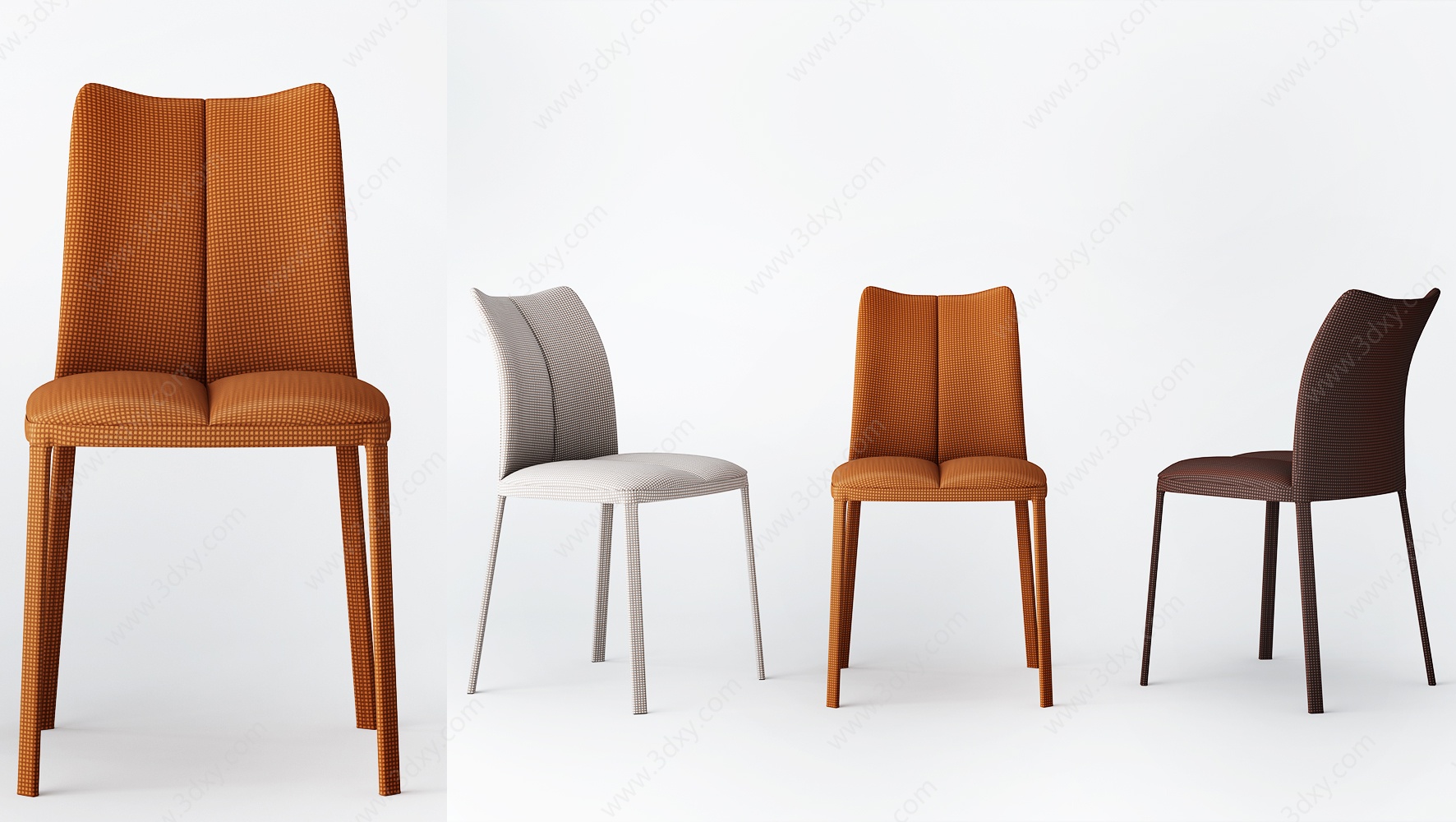 现代椅子现代餐椅3D模型
