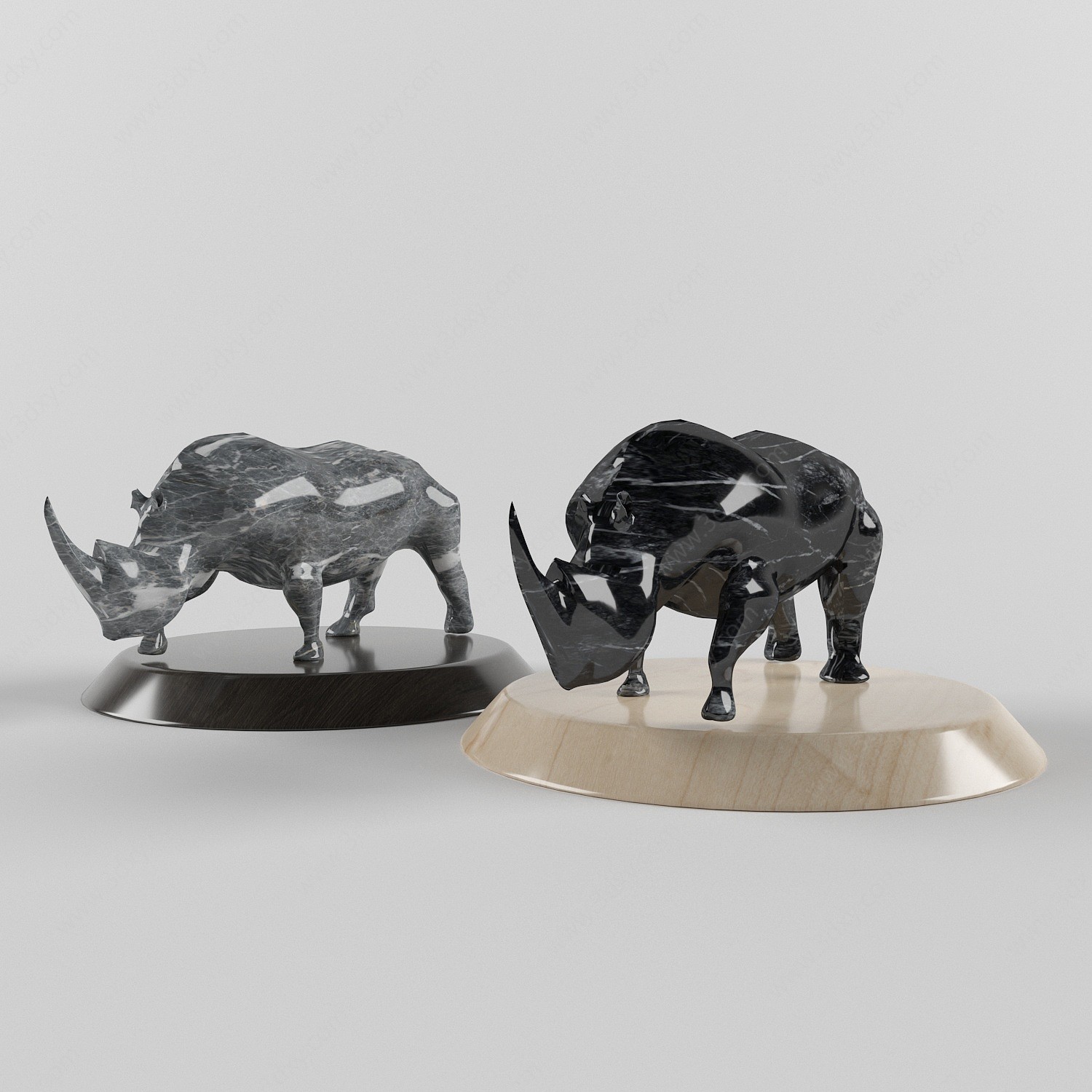 雕塑工艺品犀牛摆件3D模型