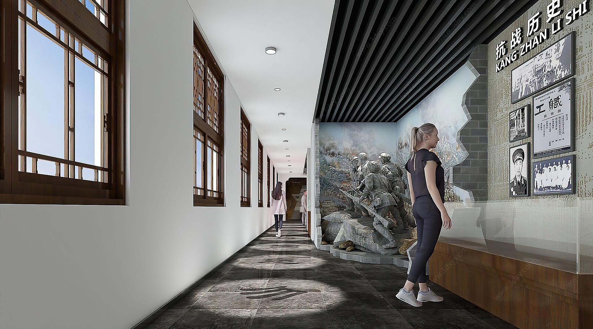 新中式历史展厅3D模型