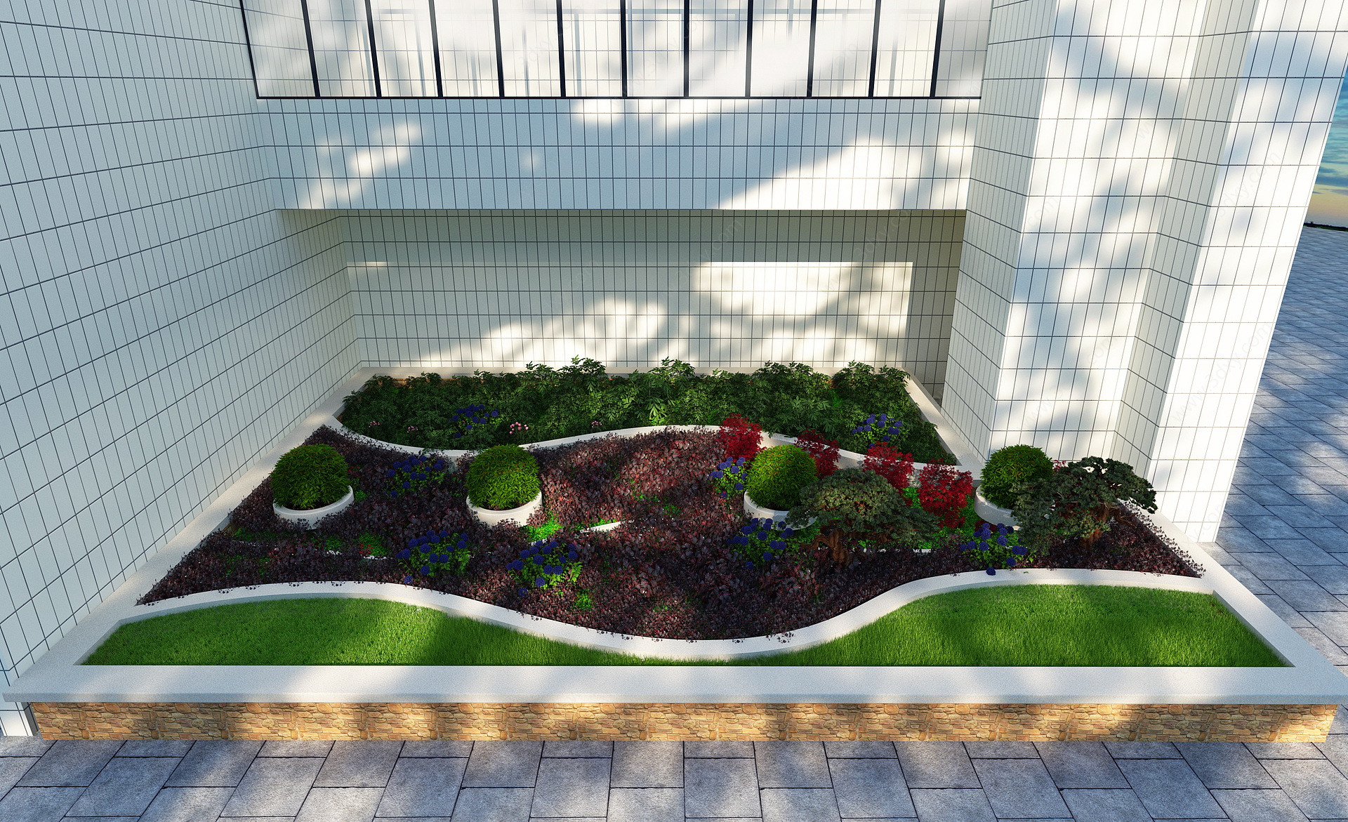 室外花坛3D模型