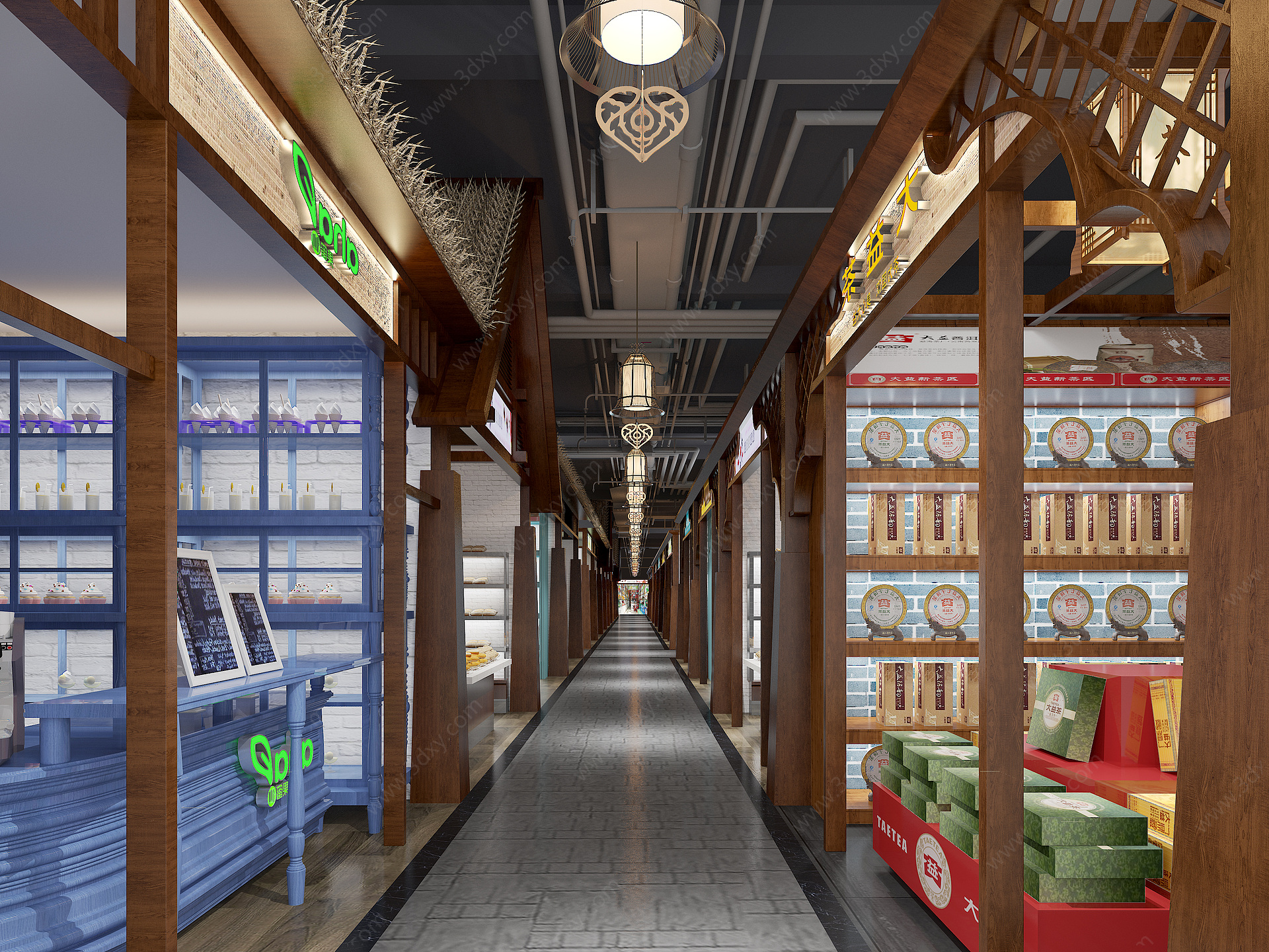 东南亚风格口岸店铺商店3D模型