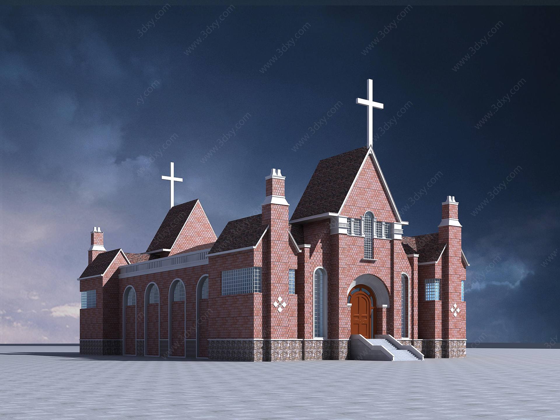 简欧教堂3D模型
