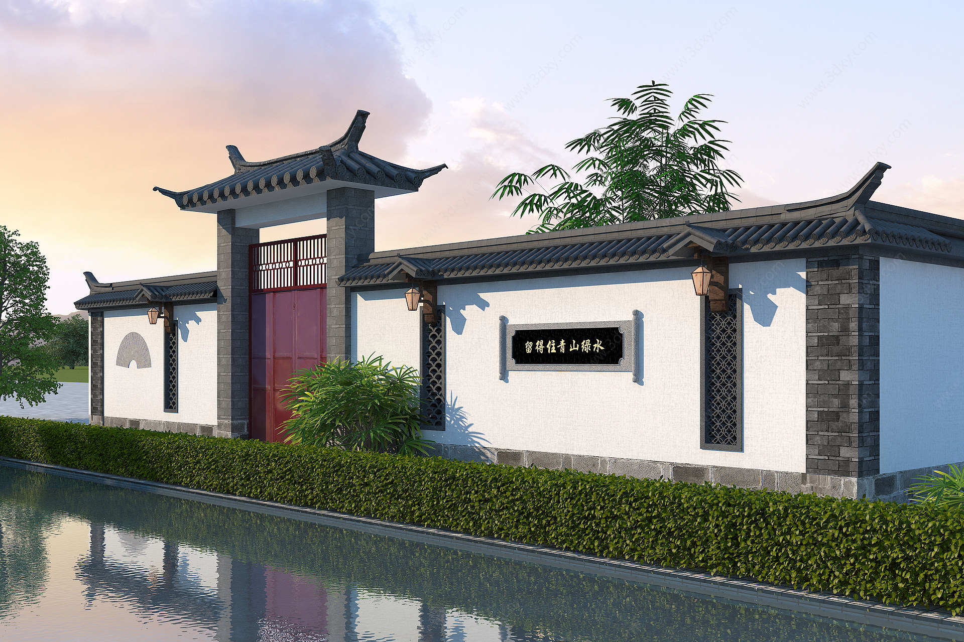 中式庭院大门3D模型