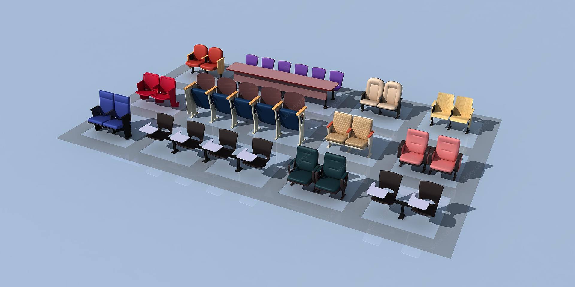 剧院椅凳子3D模型