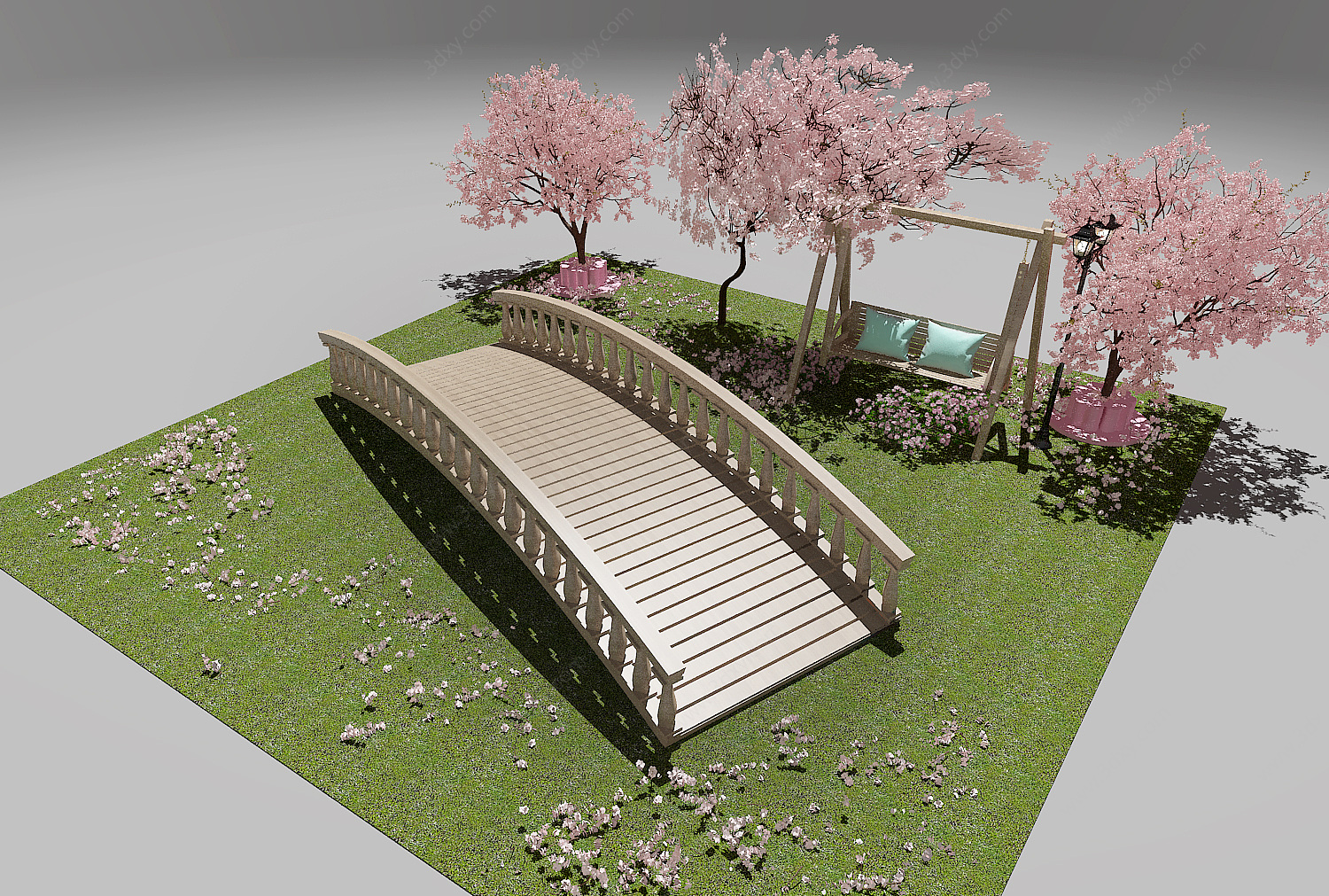 婚庆摆件樱花树拱门3D模型