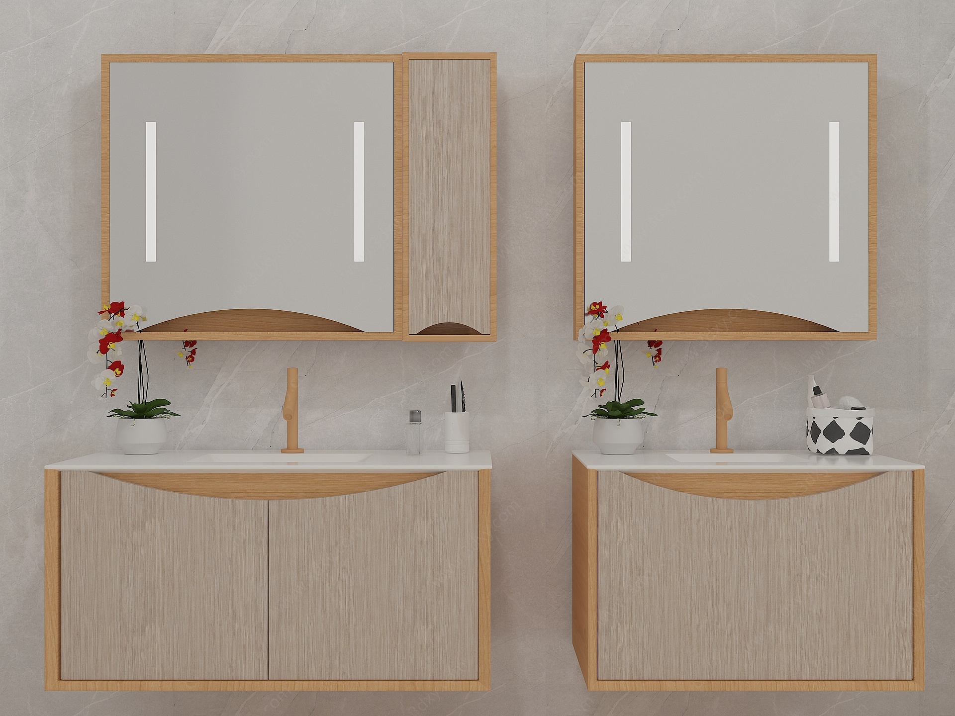 现代简约卫浴柜3D模型