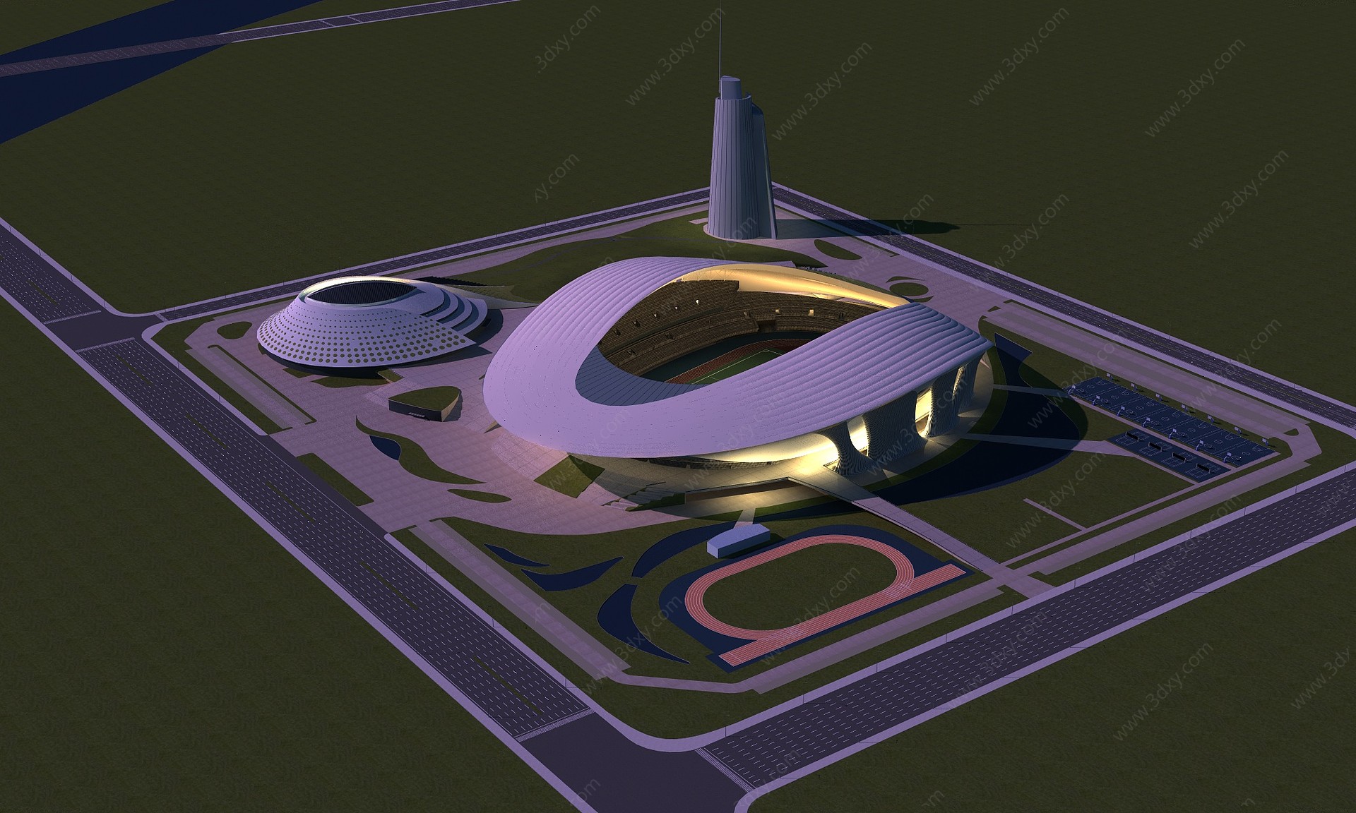 体育场馆建筑3D模型