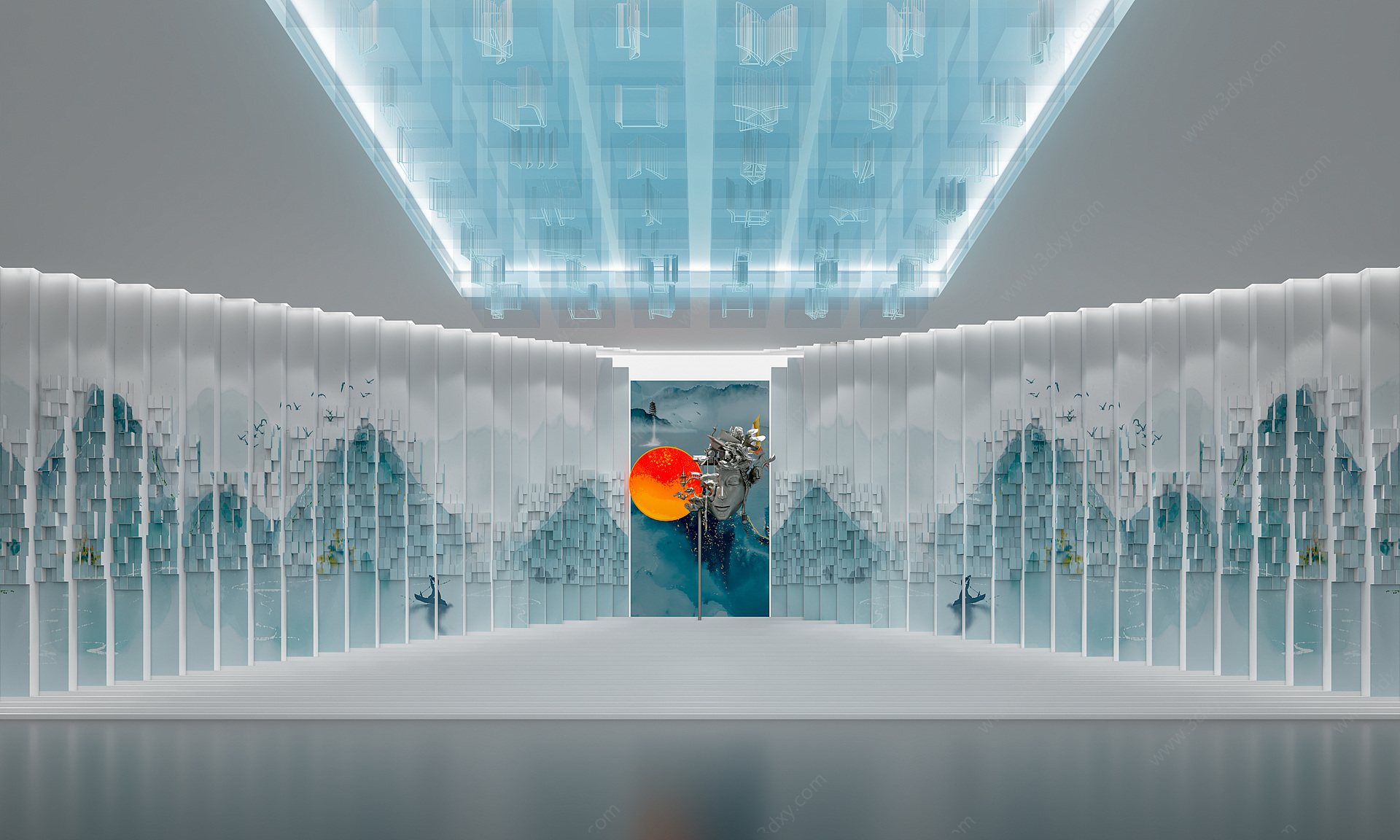 新中式展厅3D模型