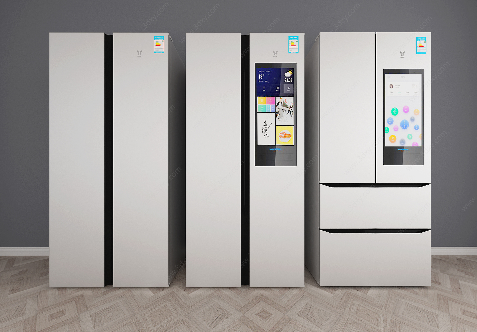 智能冰箱双门冰箱3D模型