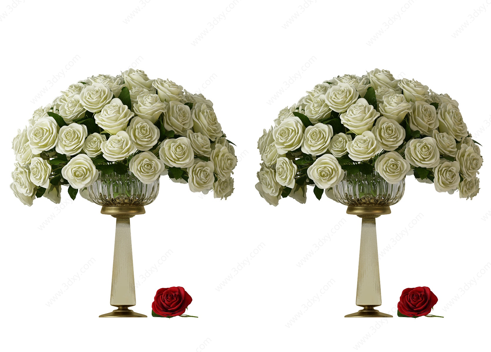 现代婚礼鲜花3D模型