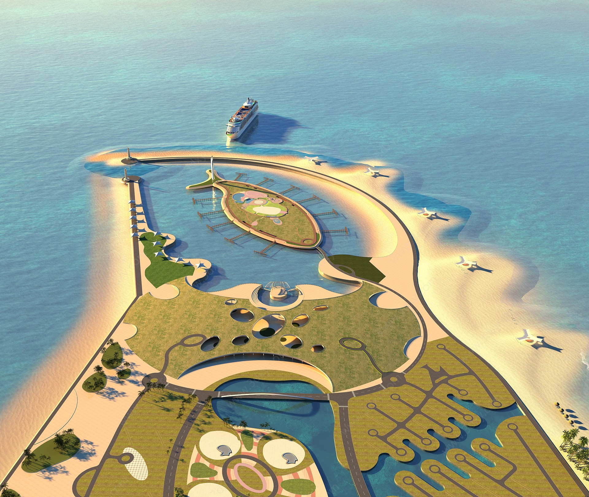 物流海港港口码头3D模型