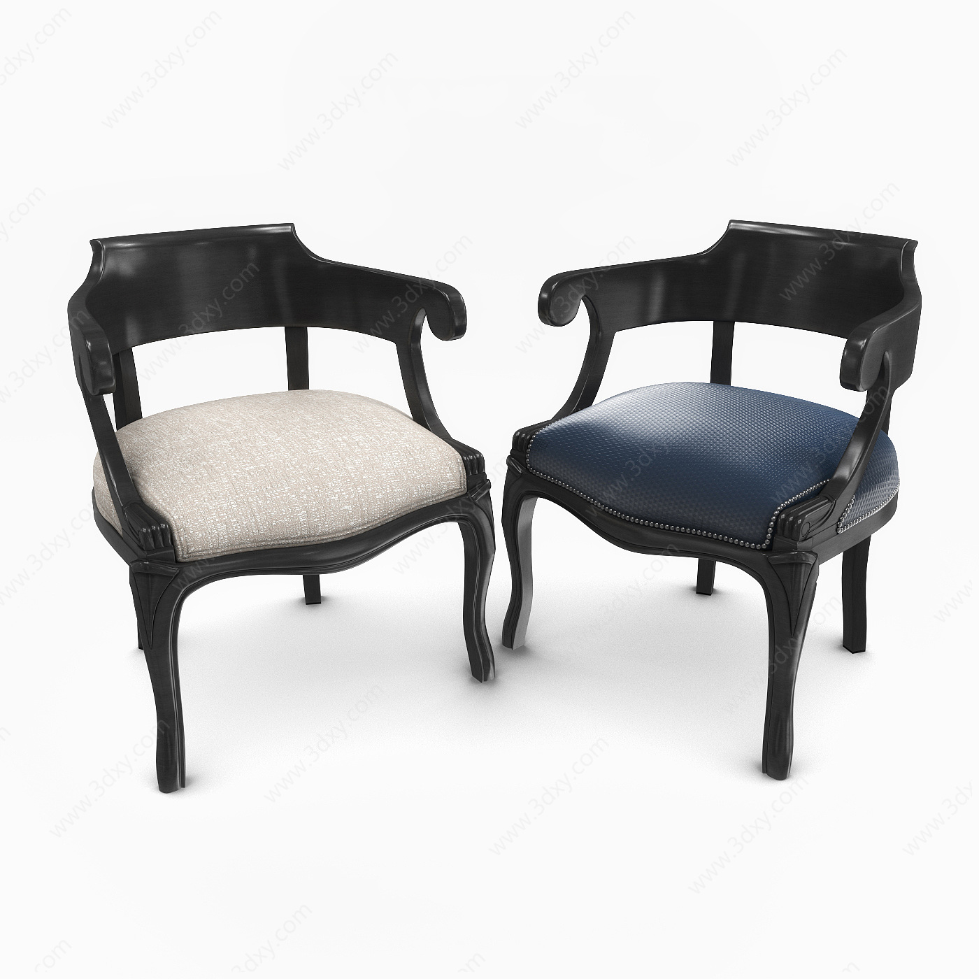 美式休闲椅3D模型