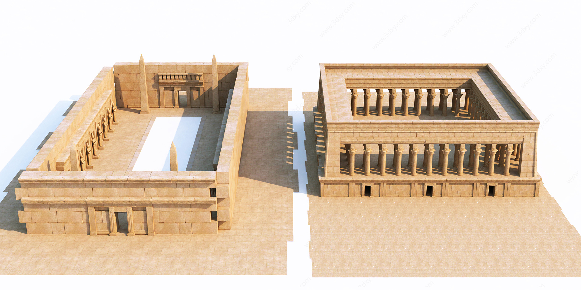 现代埃及建筑3D模型