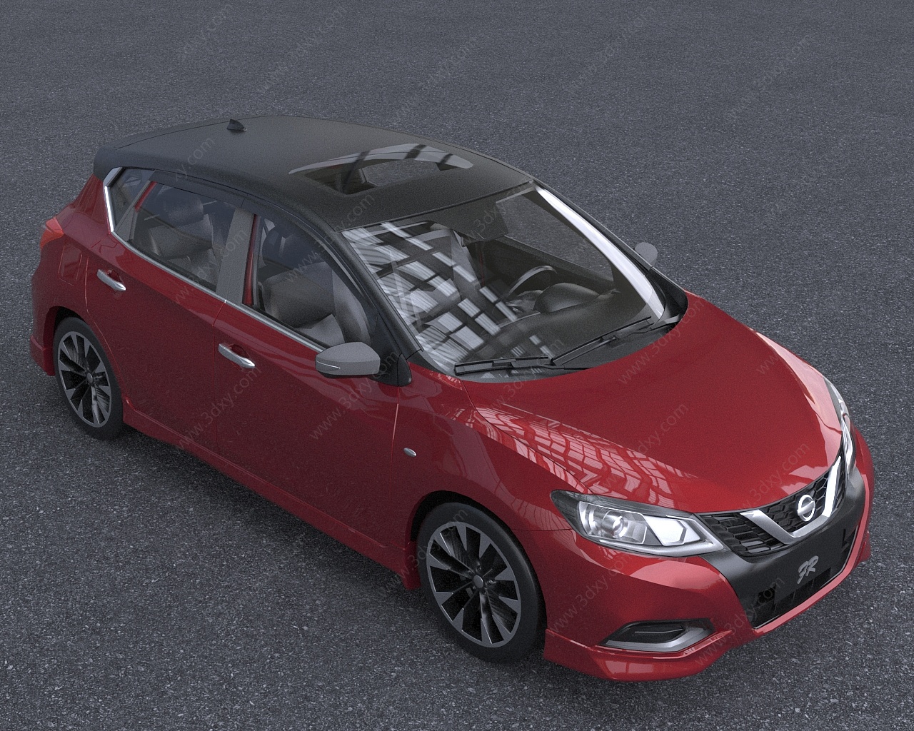 2022款日产骐达Tiida汽车3D模型