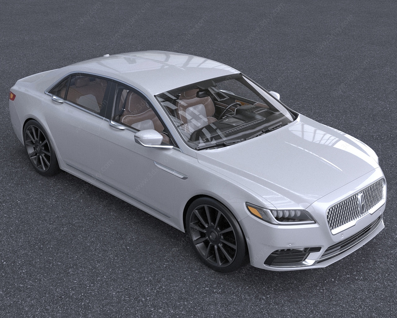 2018款林肯大陆豪华汽车3D模型