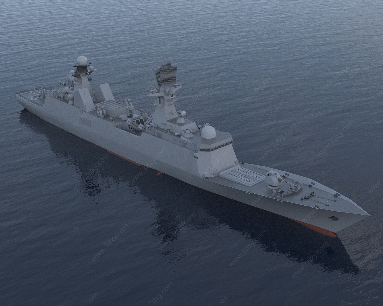 中国海军驱逐舰3D模型