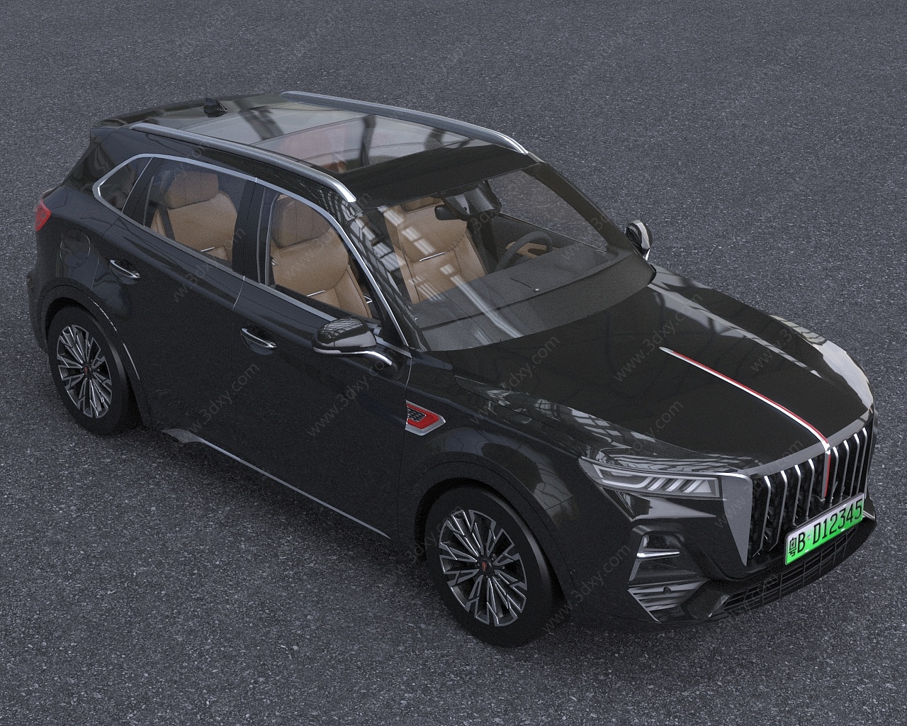 2024款红旗HS5汽车3D模型