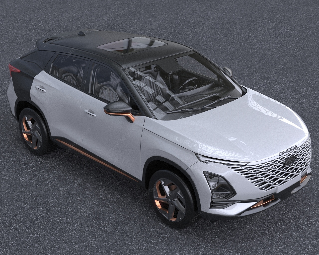 2022款奇瑞OmodaO5GT汽车3D模型