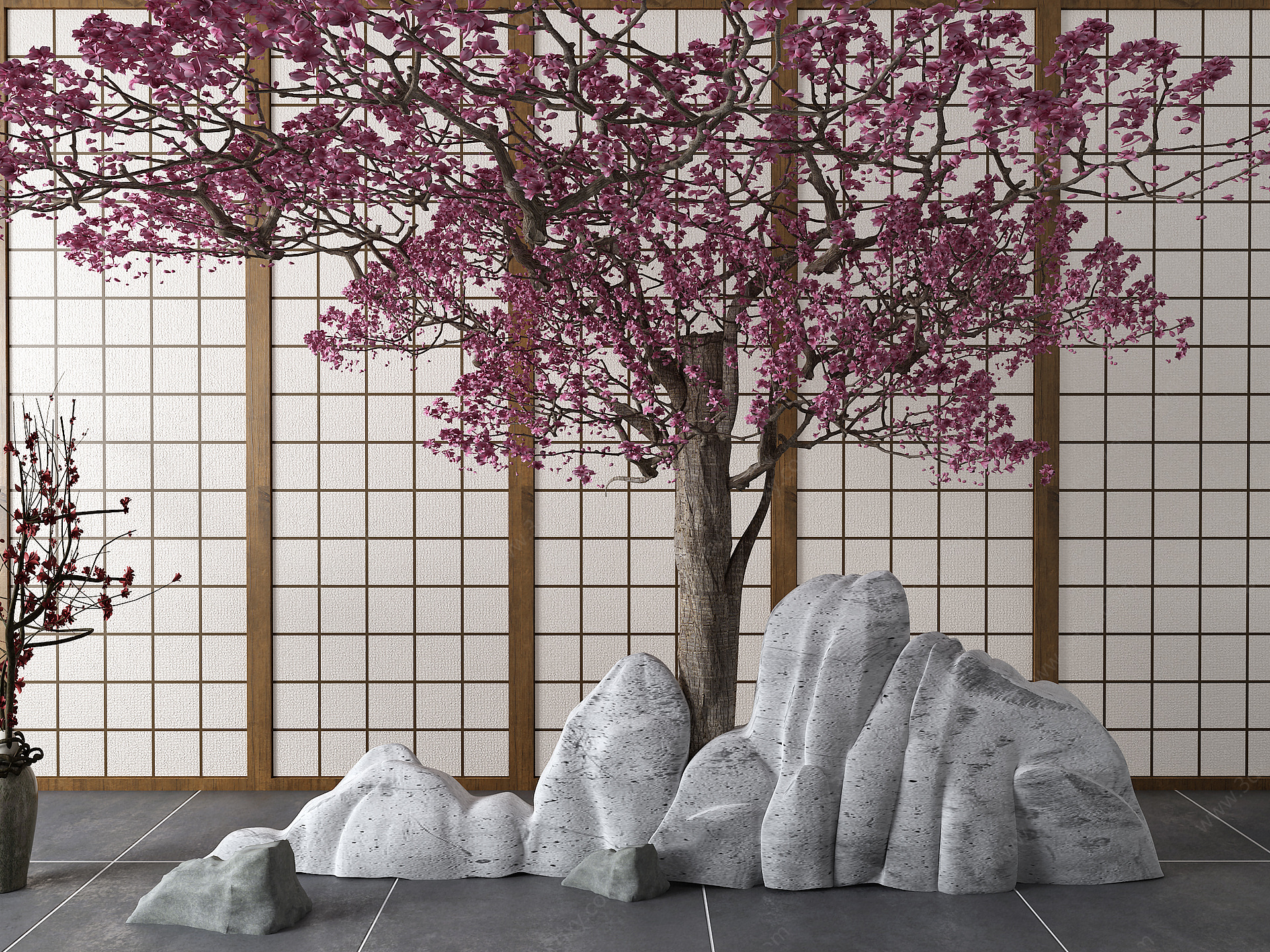 桃树梅花3D模型