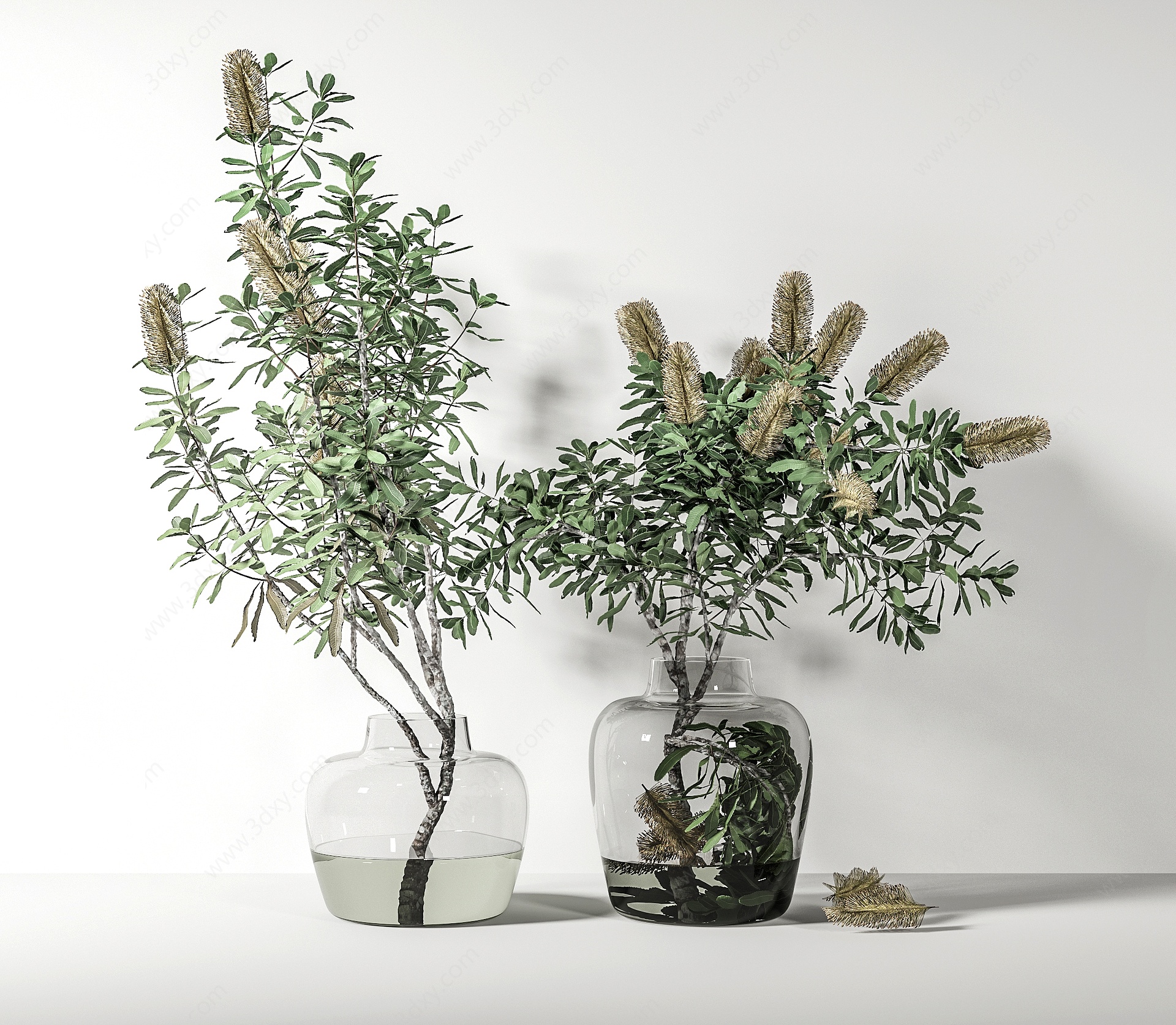 现代盆栽盆景3D模型