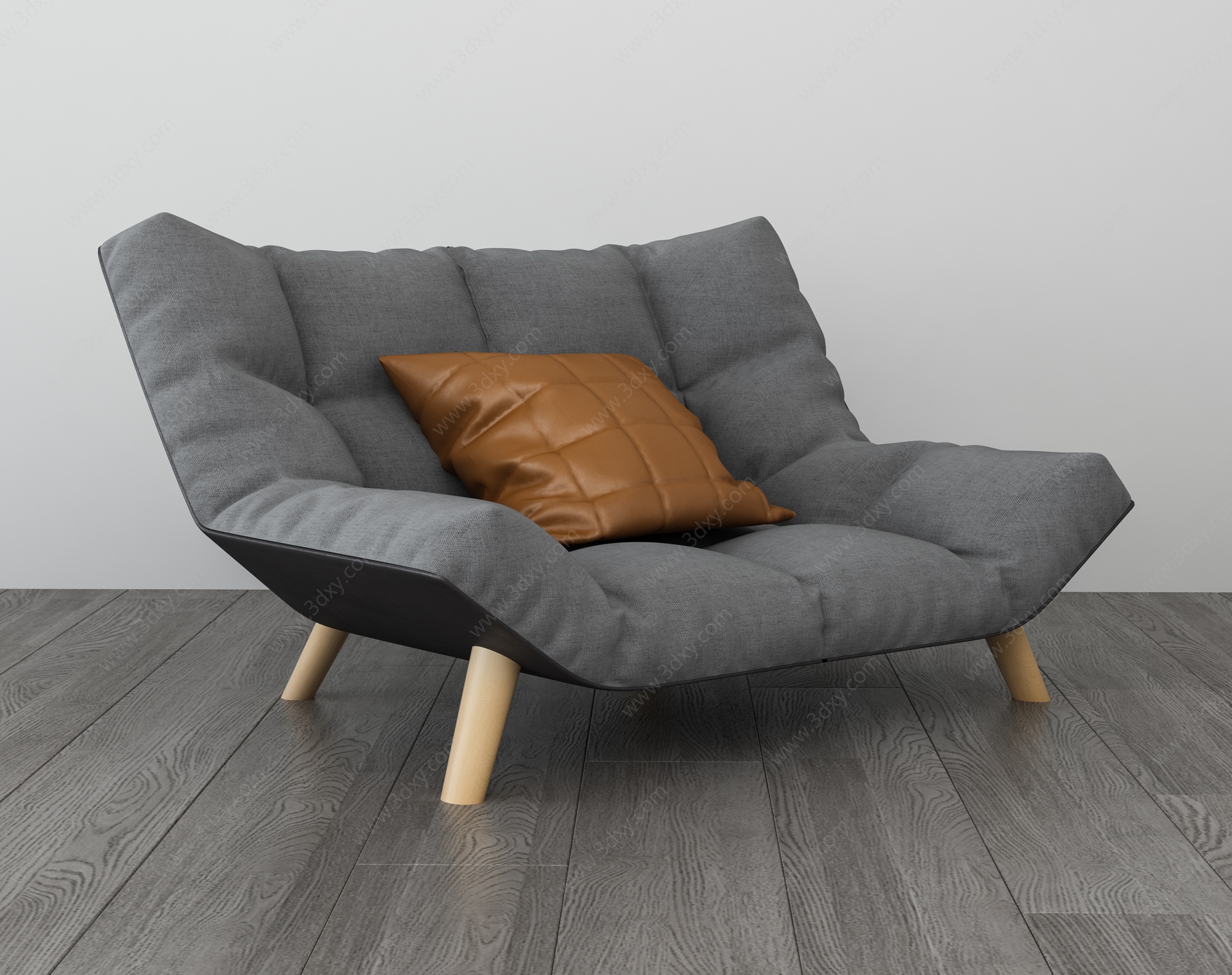 现代简约休闲懒人沙发椅3D模型