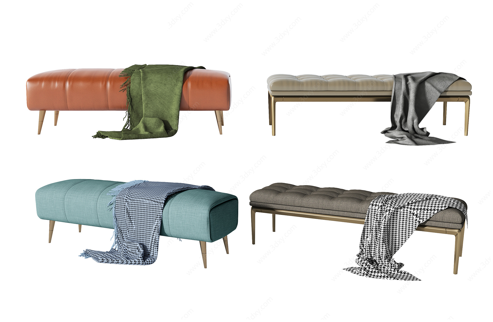 现代沙发凳坐凳3D模型