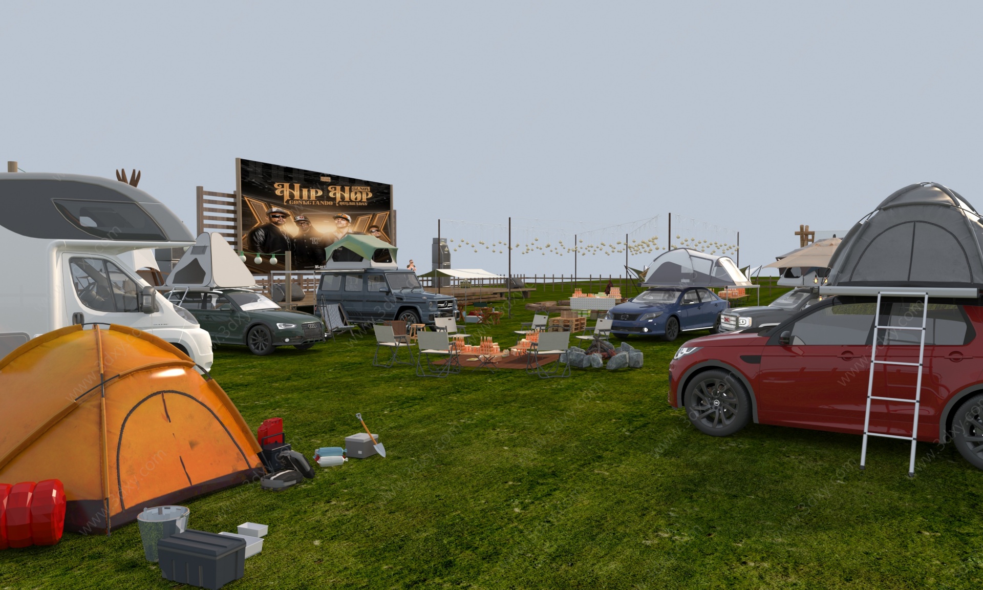 户用露营地3D模型