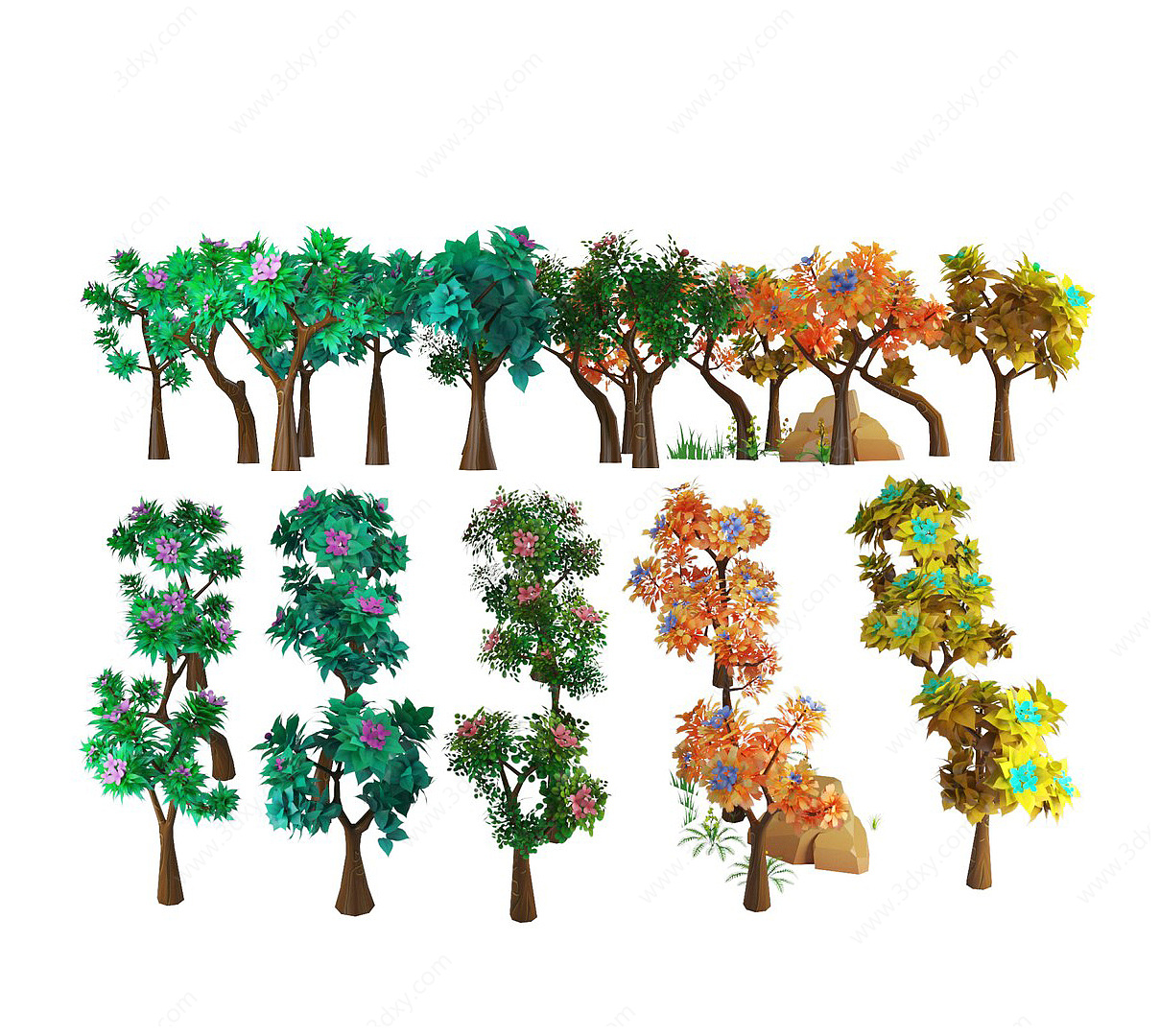 卡通植物绿植大树3D模型