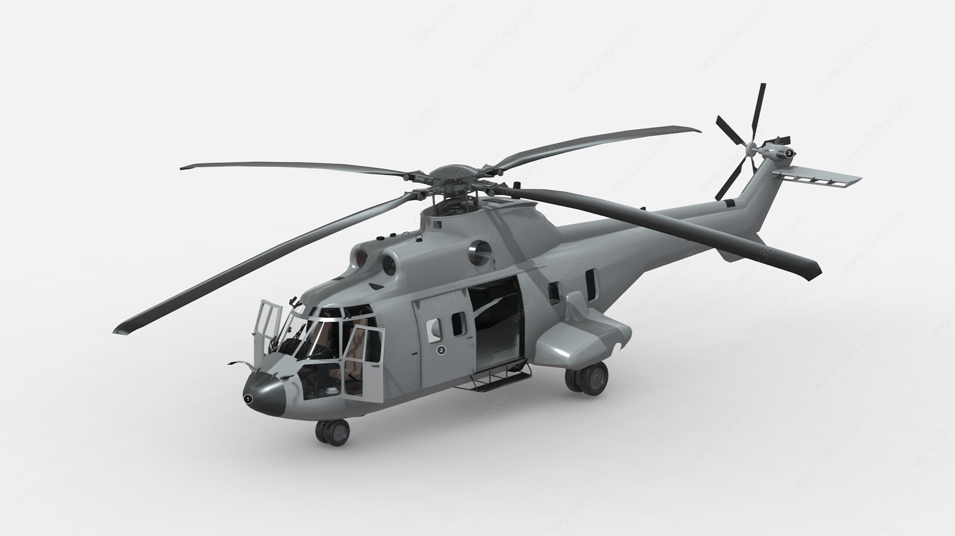 飞机直升机武装直升机3D模型
