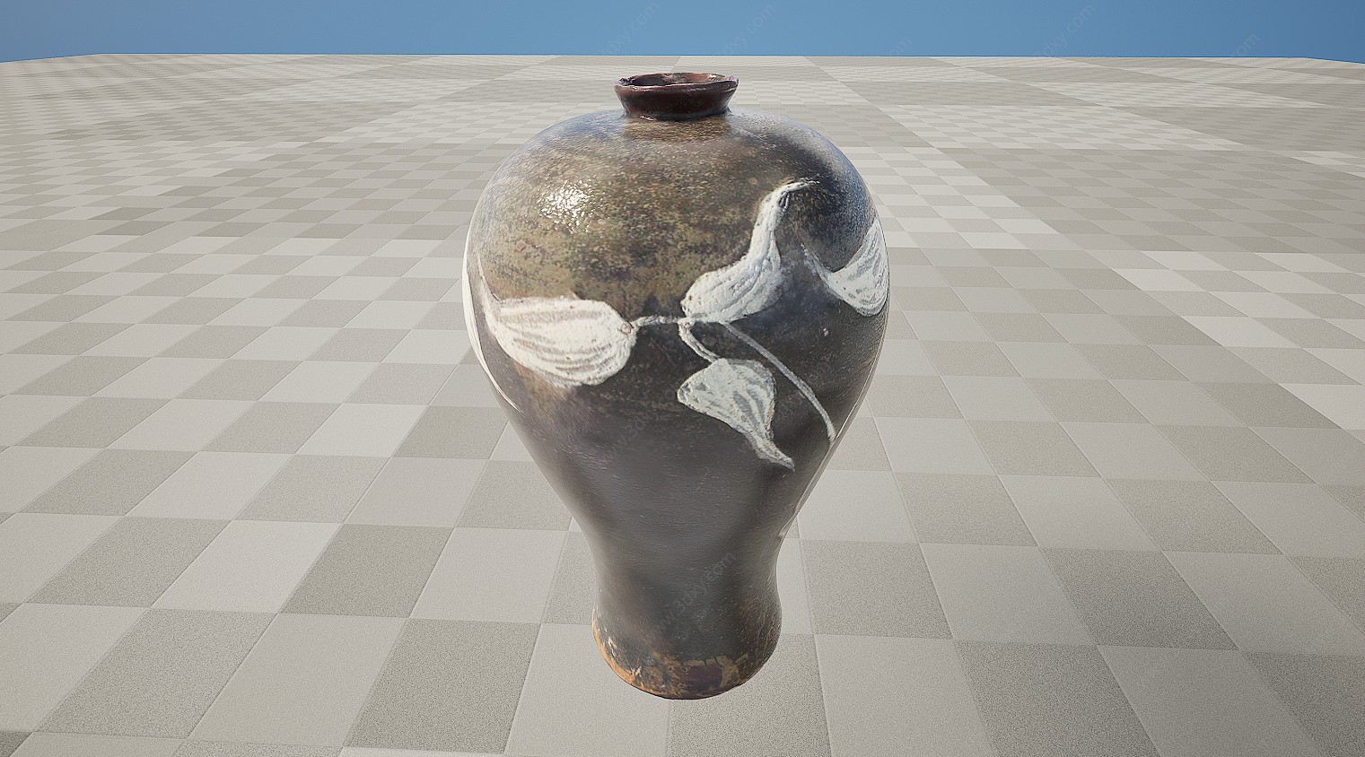 文物花瓶吉州窑梅瓶3D模型