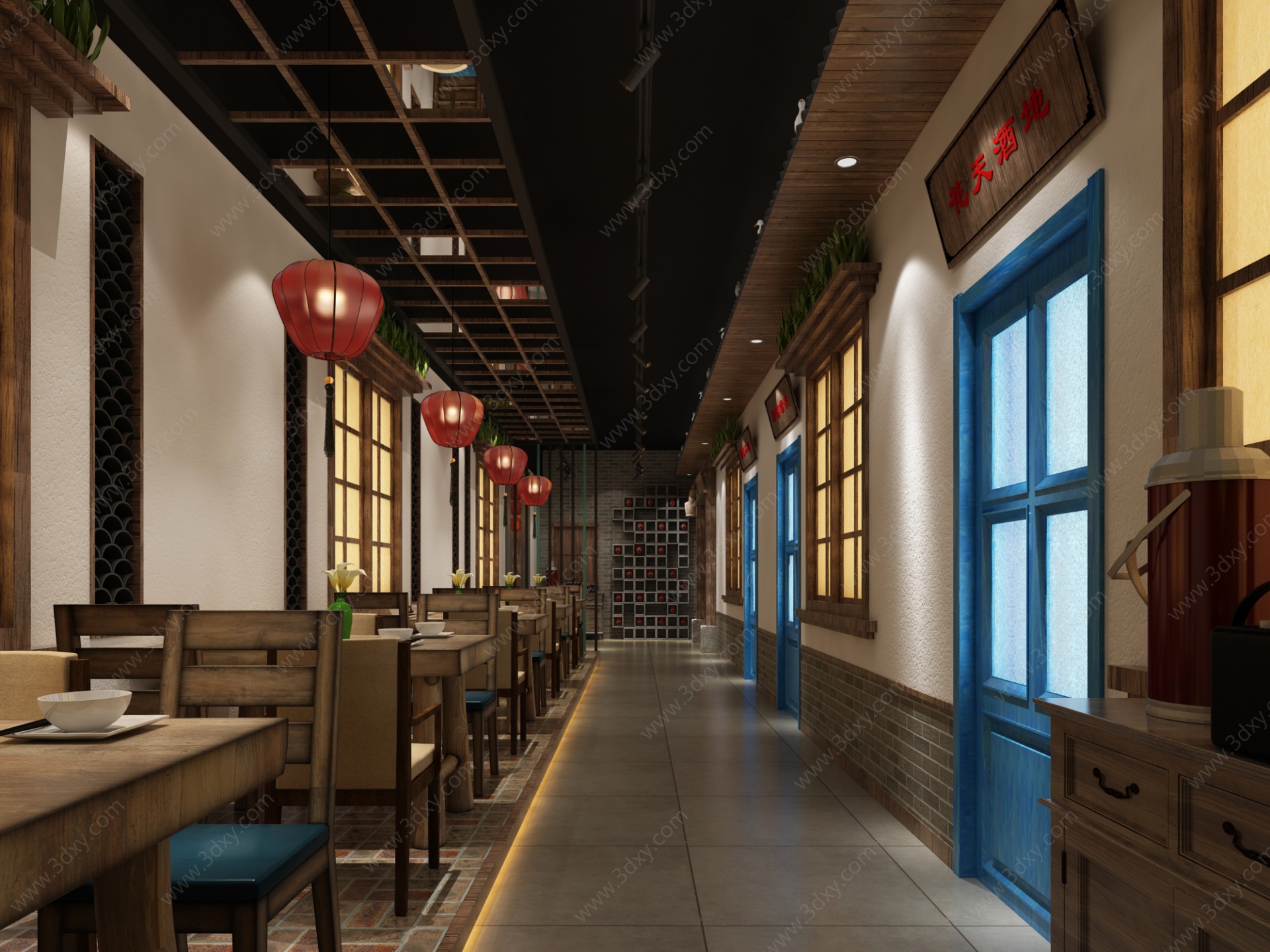 中式中餐厅3D模型