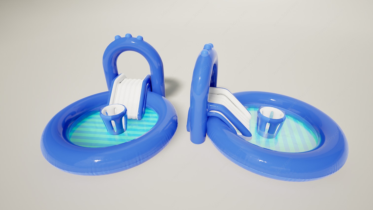 充气堡水上乐园3D模型