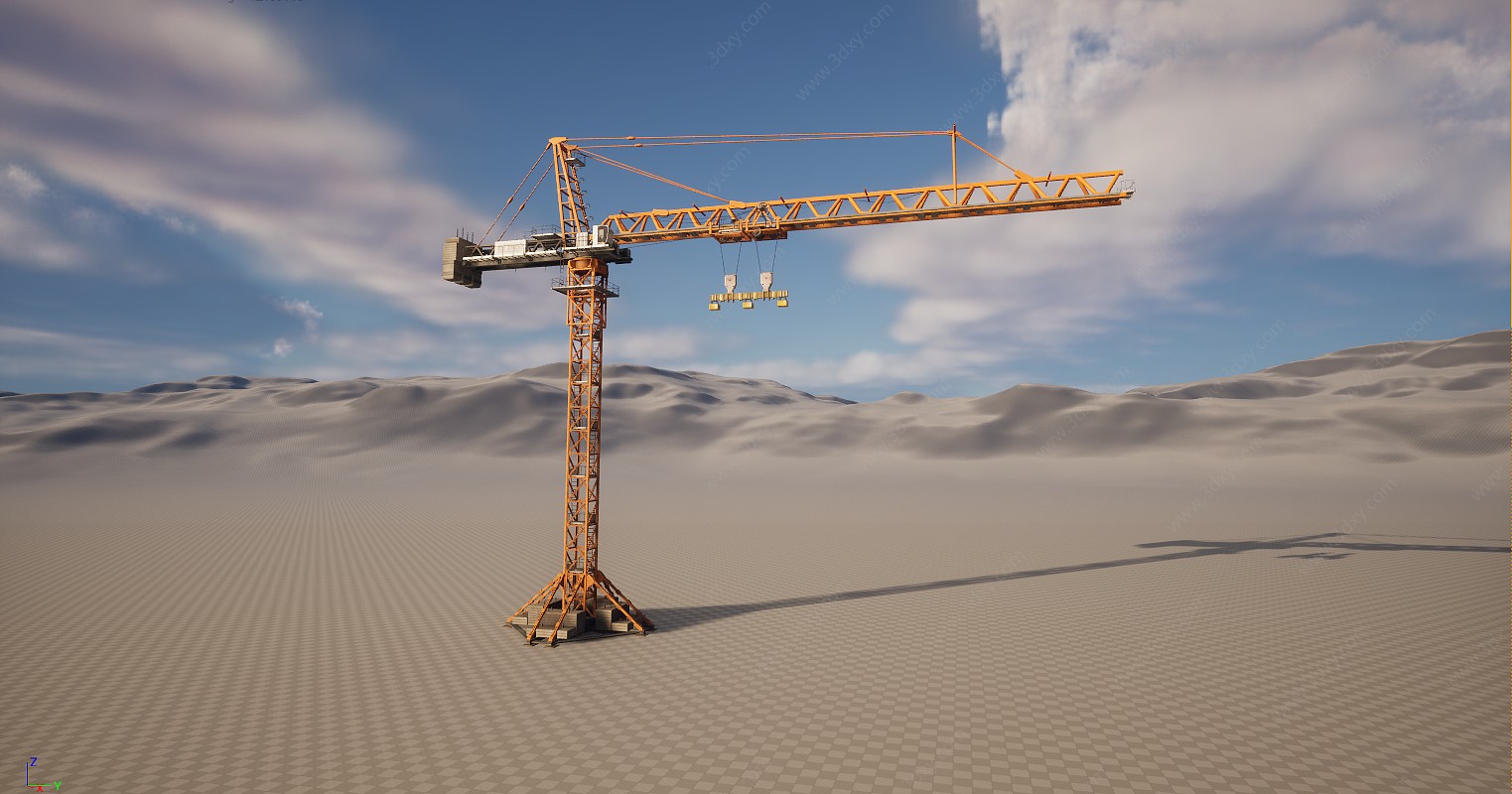 工程塔式起重机3D模型